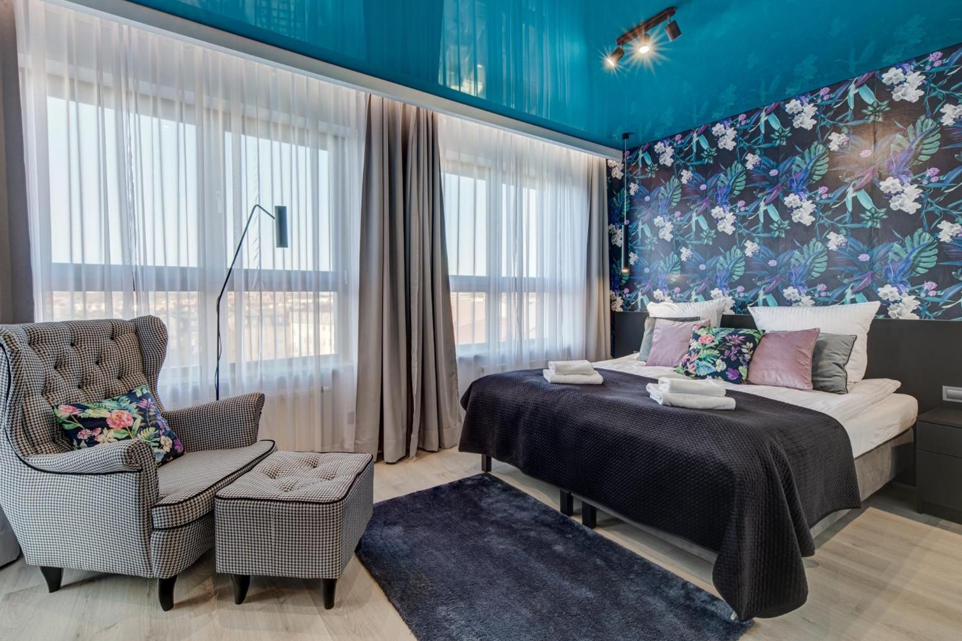 Penthouse Gray Apartment with Billiards
