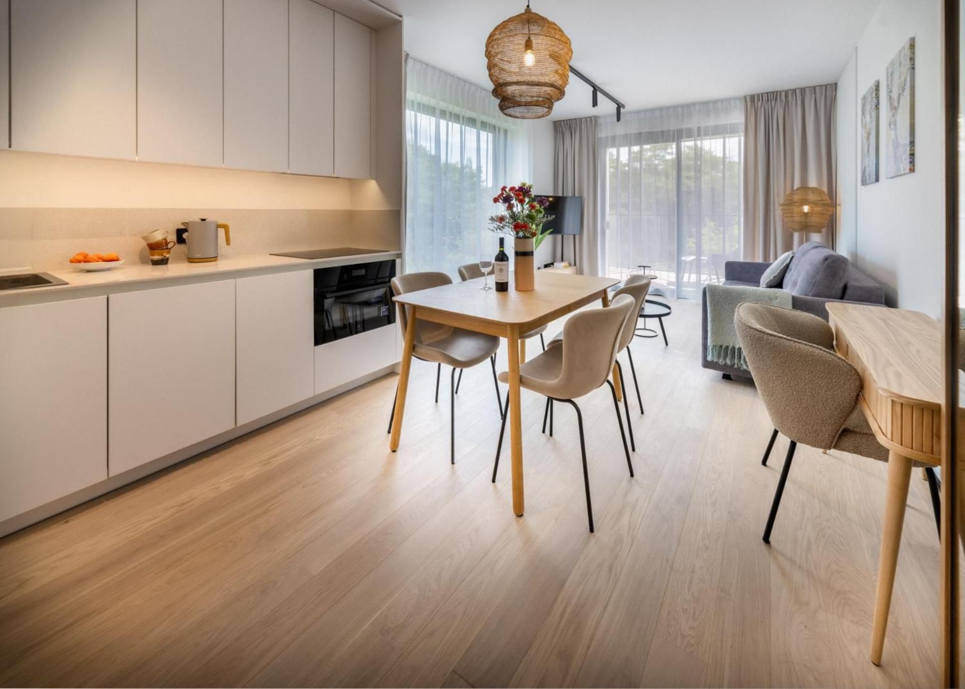 Four-person apartments with a forest view