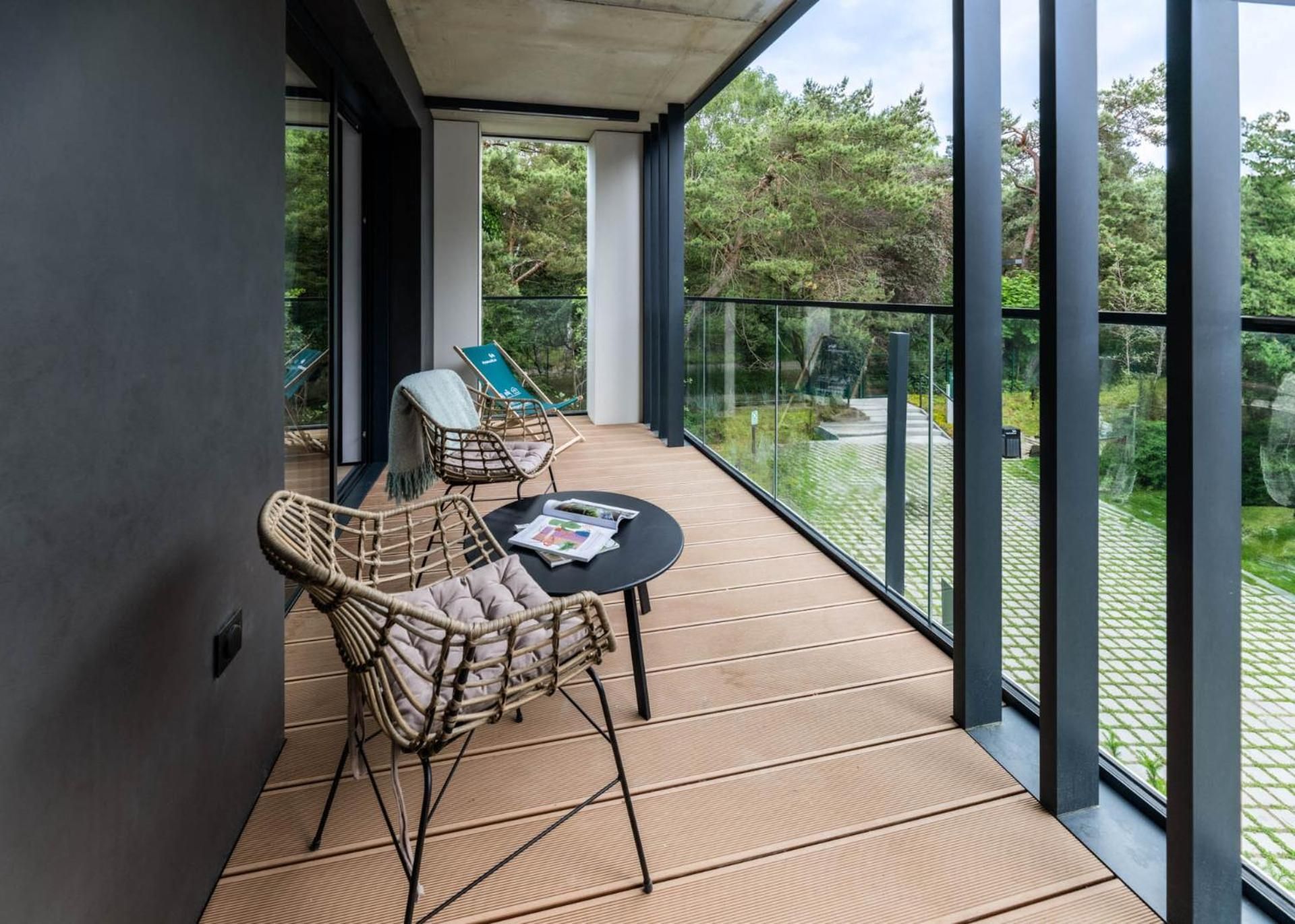 Cozy four-person apartment with a balcony