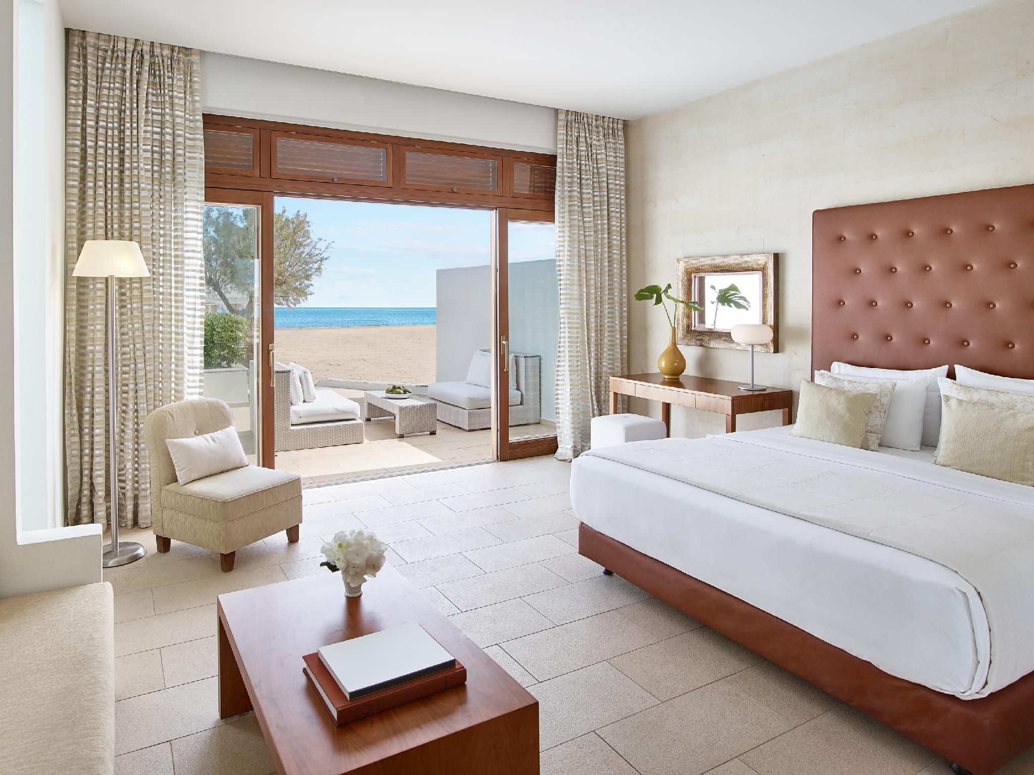 Seafront Creta Beach Villa with Private Heated Pool