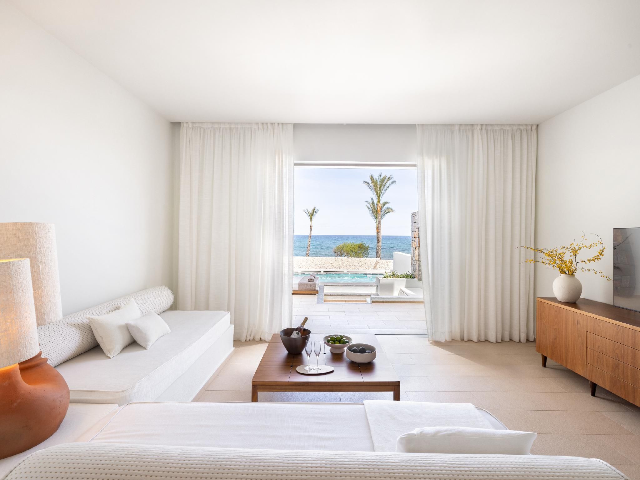Amirandes Sea View Creta Villa with Courtyard and Private Heated Pool