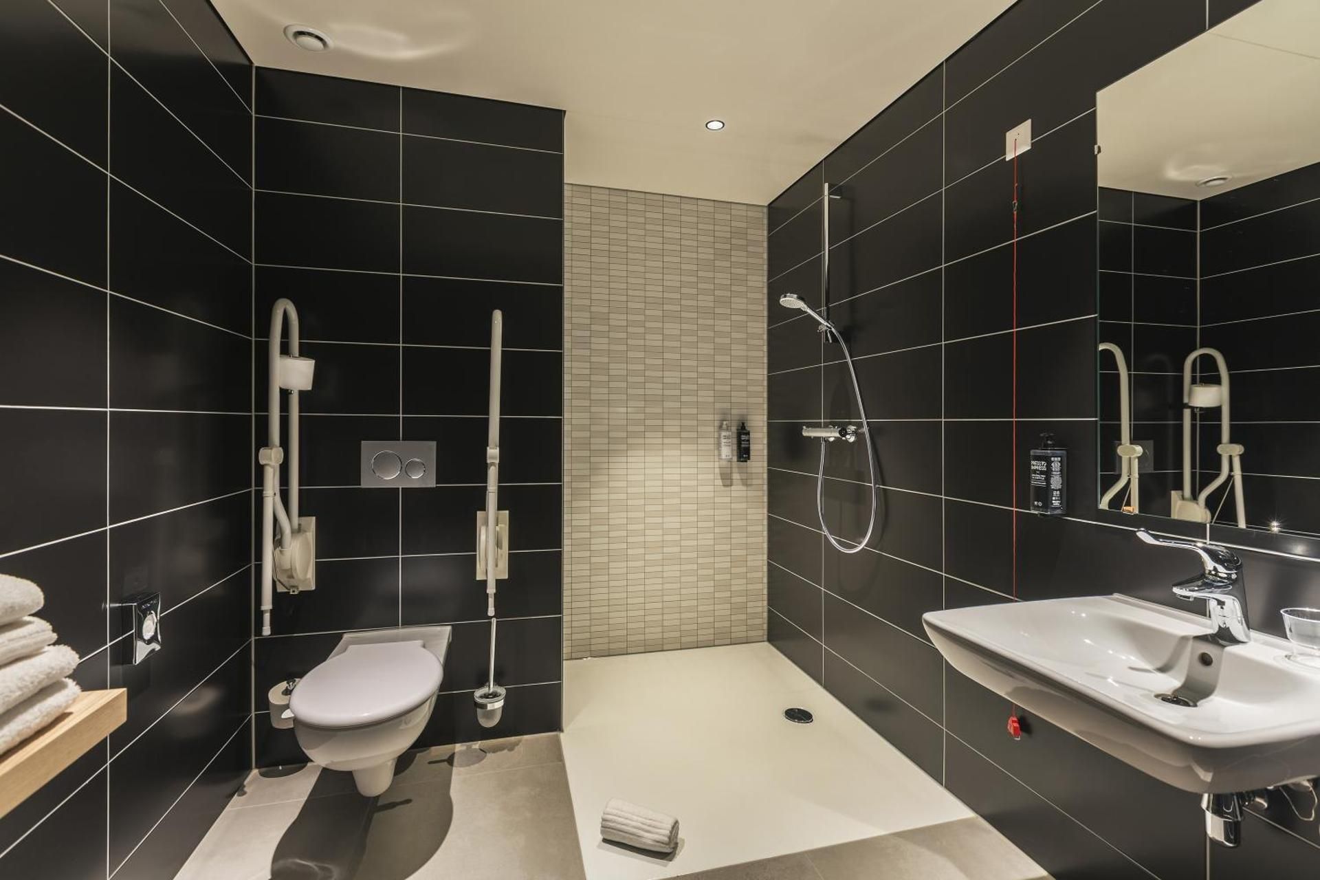 Ibis Styles Arnhem Centre Studio with a double bed and a sofa bed 2