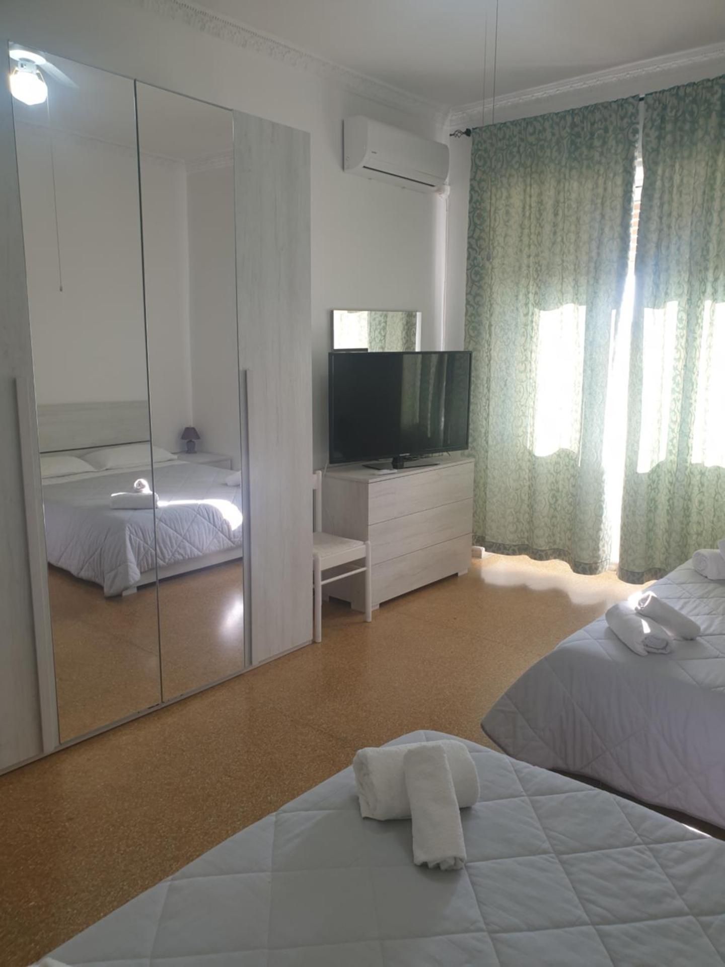Two bedrooms with balcony
