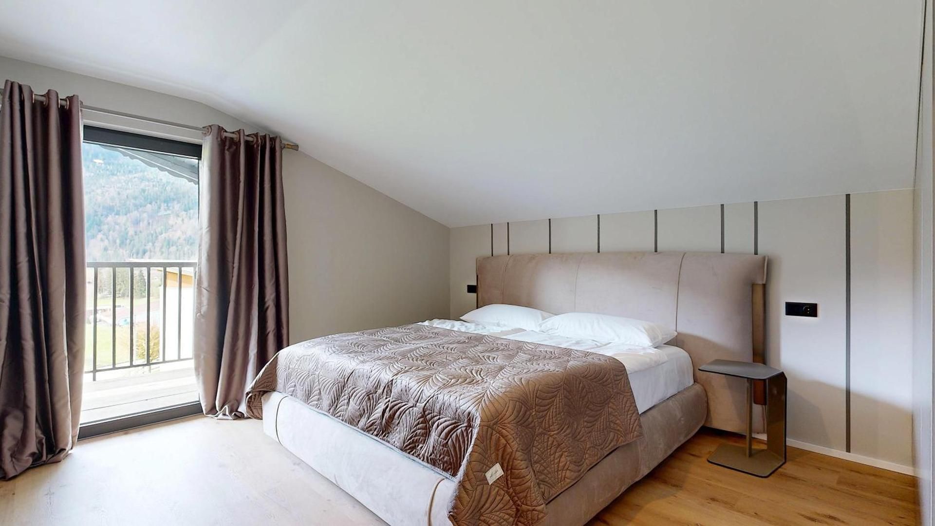 One-Bedroom Apartment with Balcony and Mountain View  