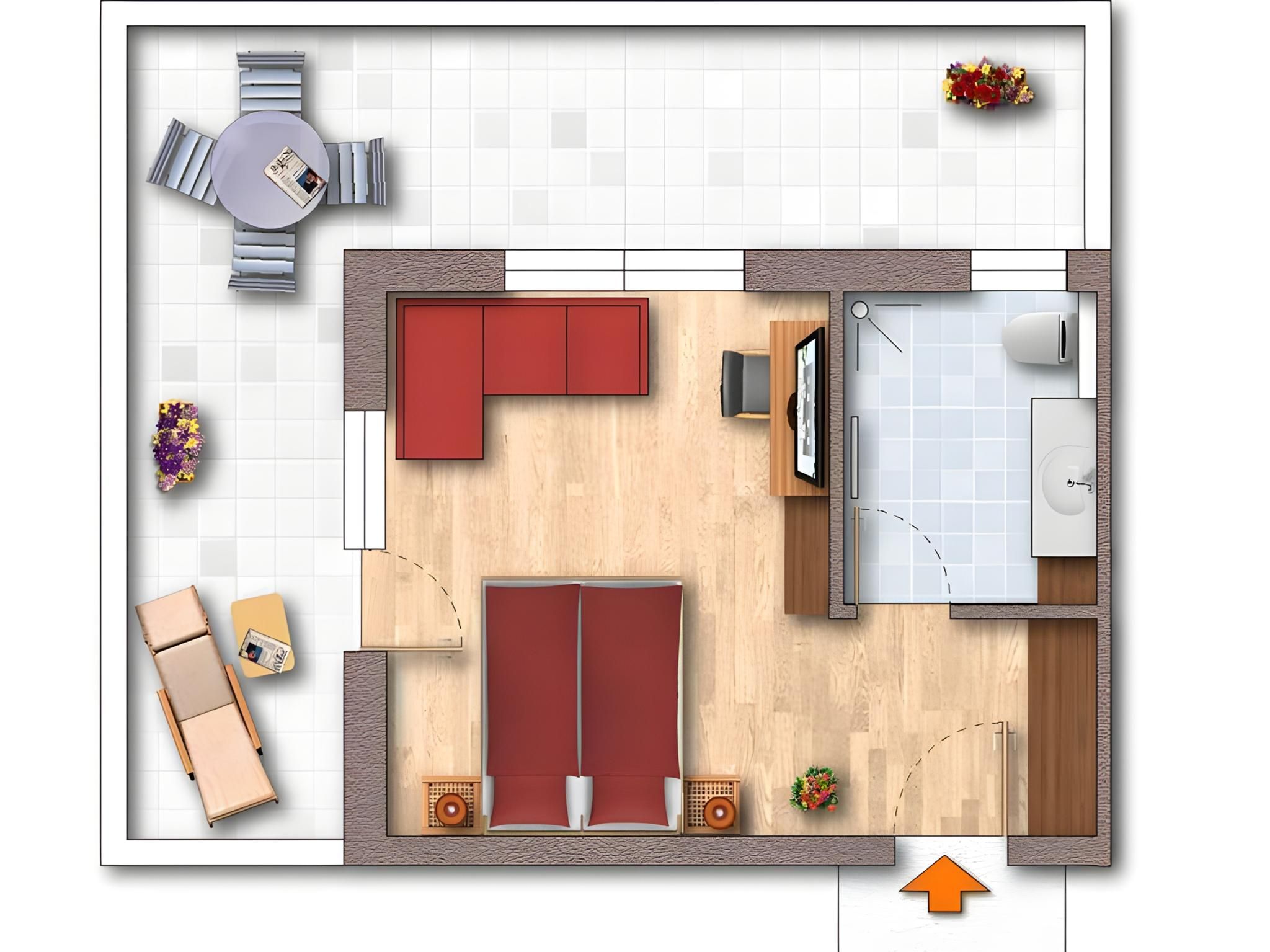 Superior Double Room with Balcony