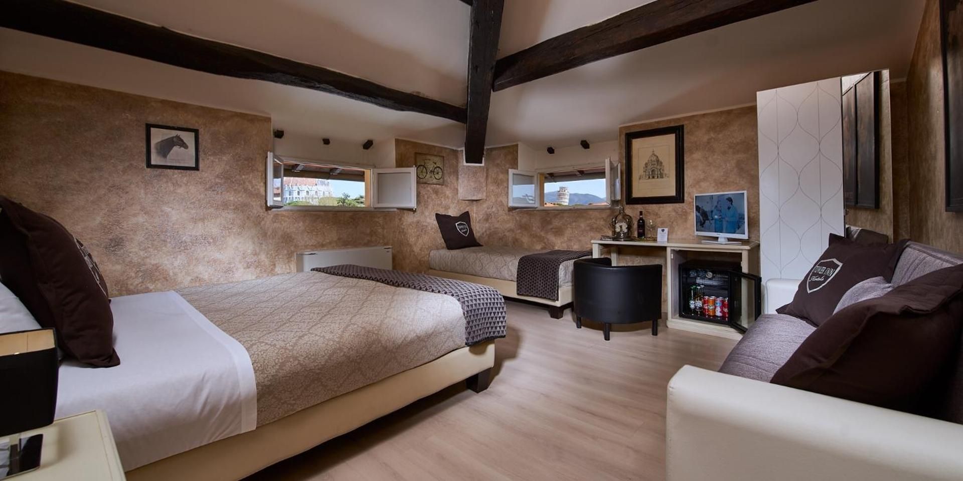 Attic Triple Room with Tower View