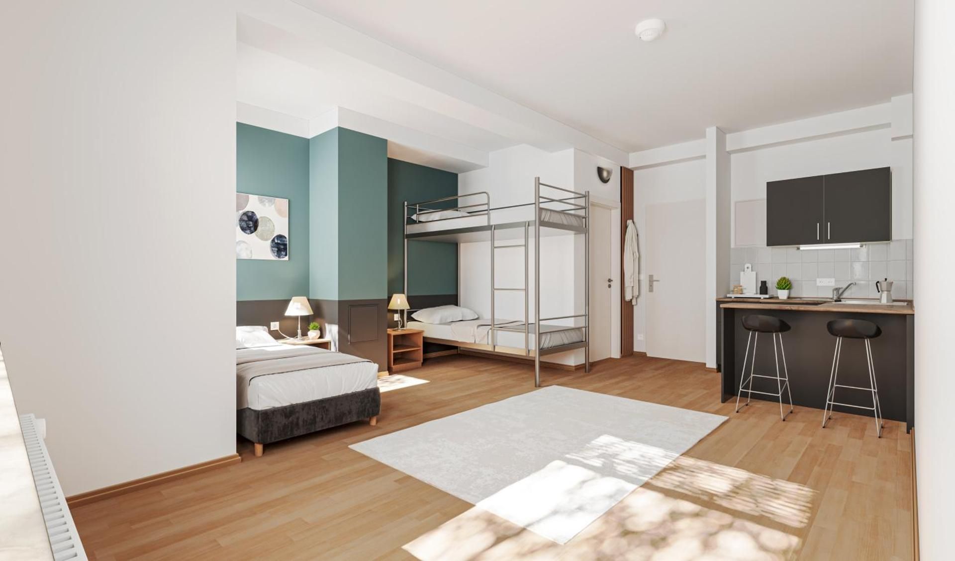 Studio Apartment with Balcony
