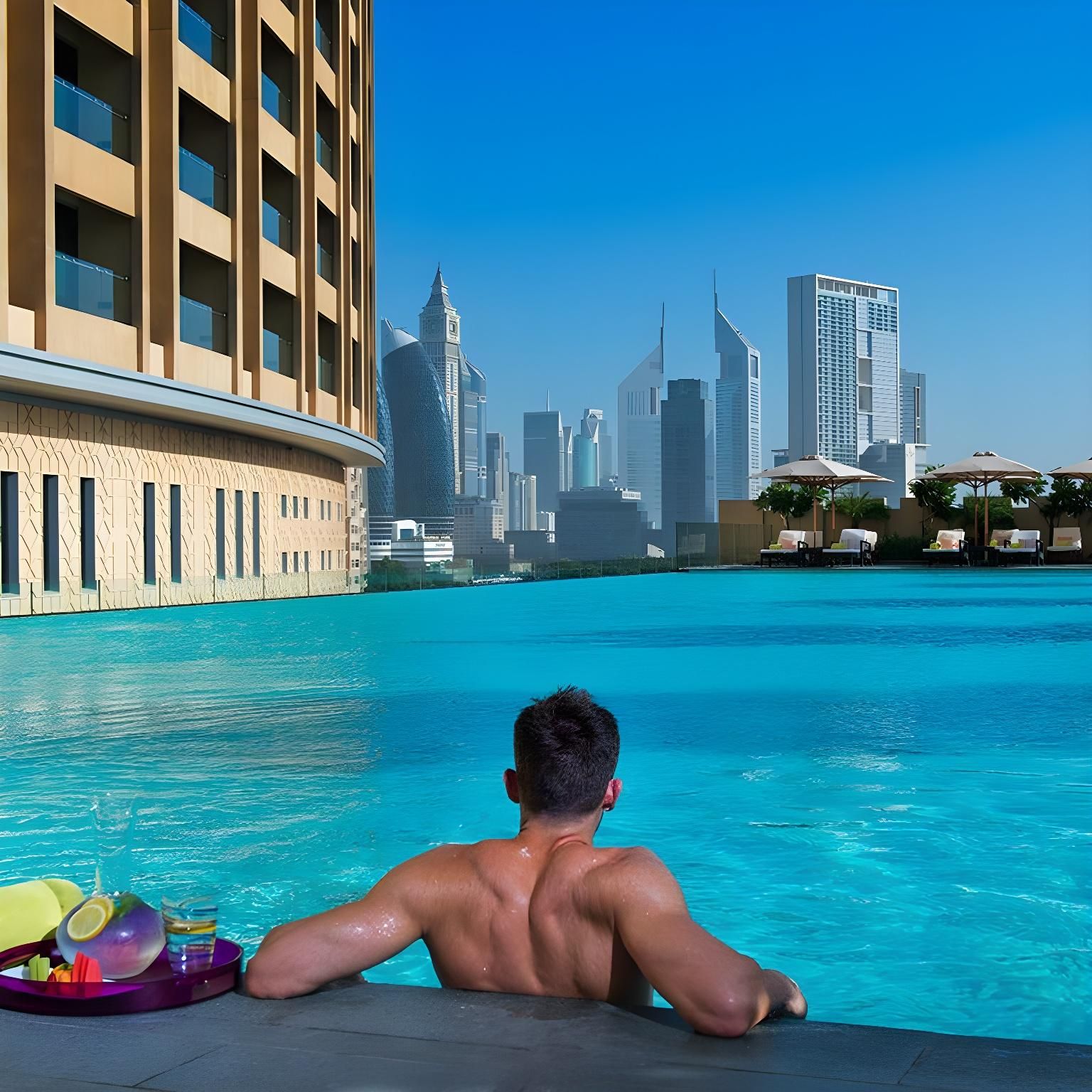 Stunning Studio Overlooking Burj Khalifa