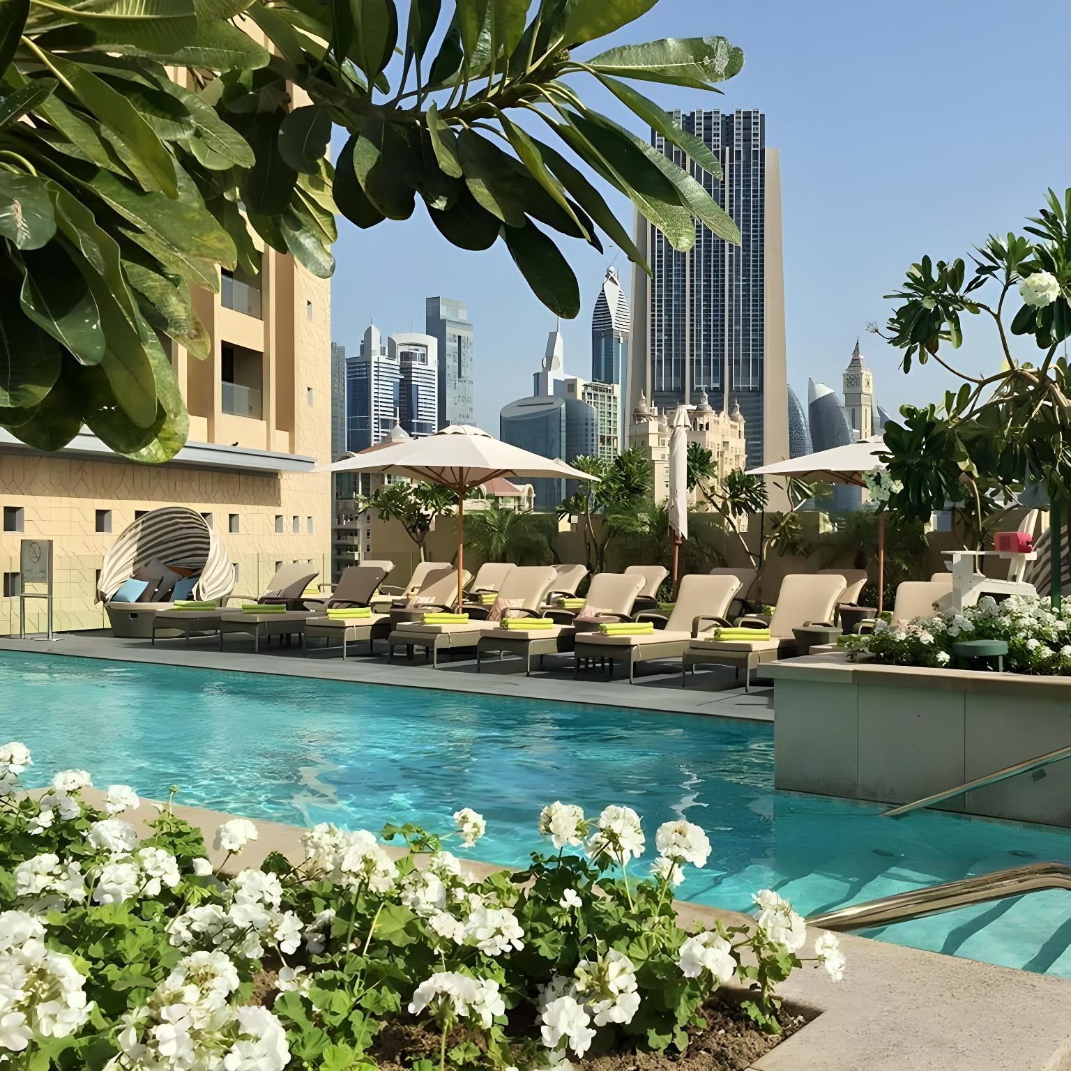 Stunning Studio Overlooking Burj Khalifa