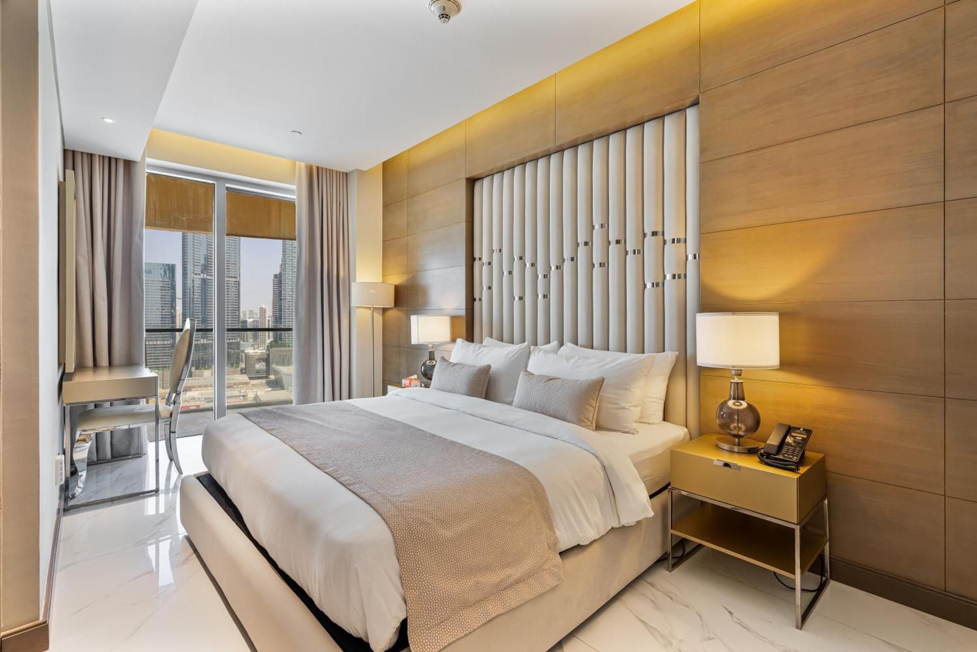 Deluxe One-Bedroom Apartment with City View