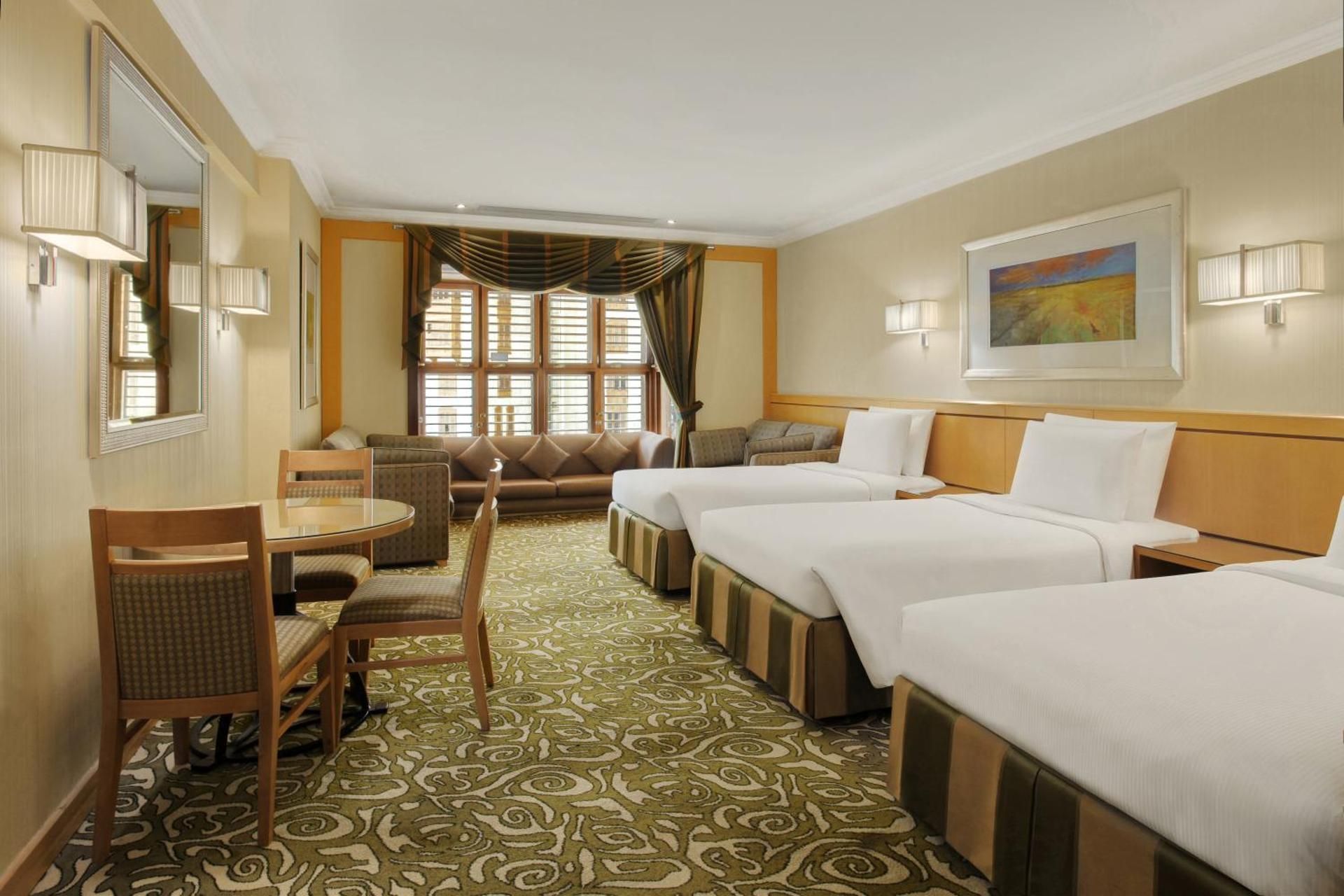 Deluxe Room Partial Haram View Three Twin Beds
