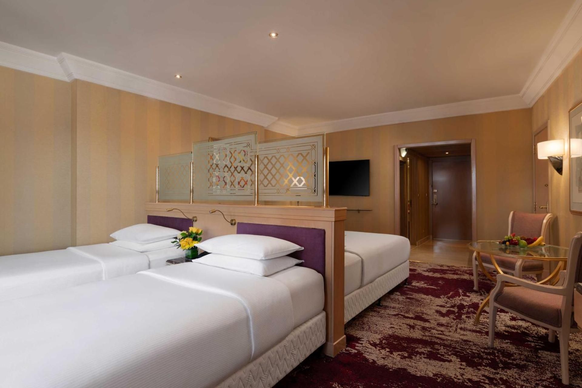 family room with four single beds