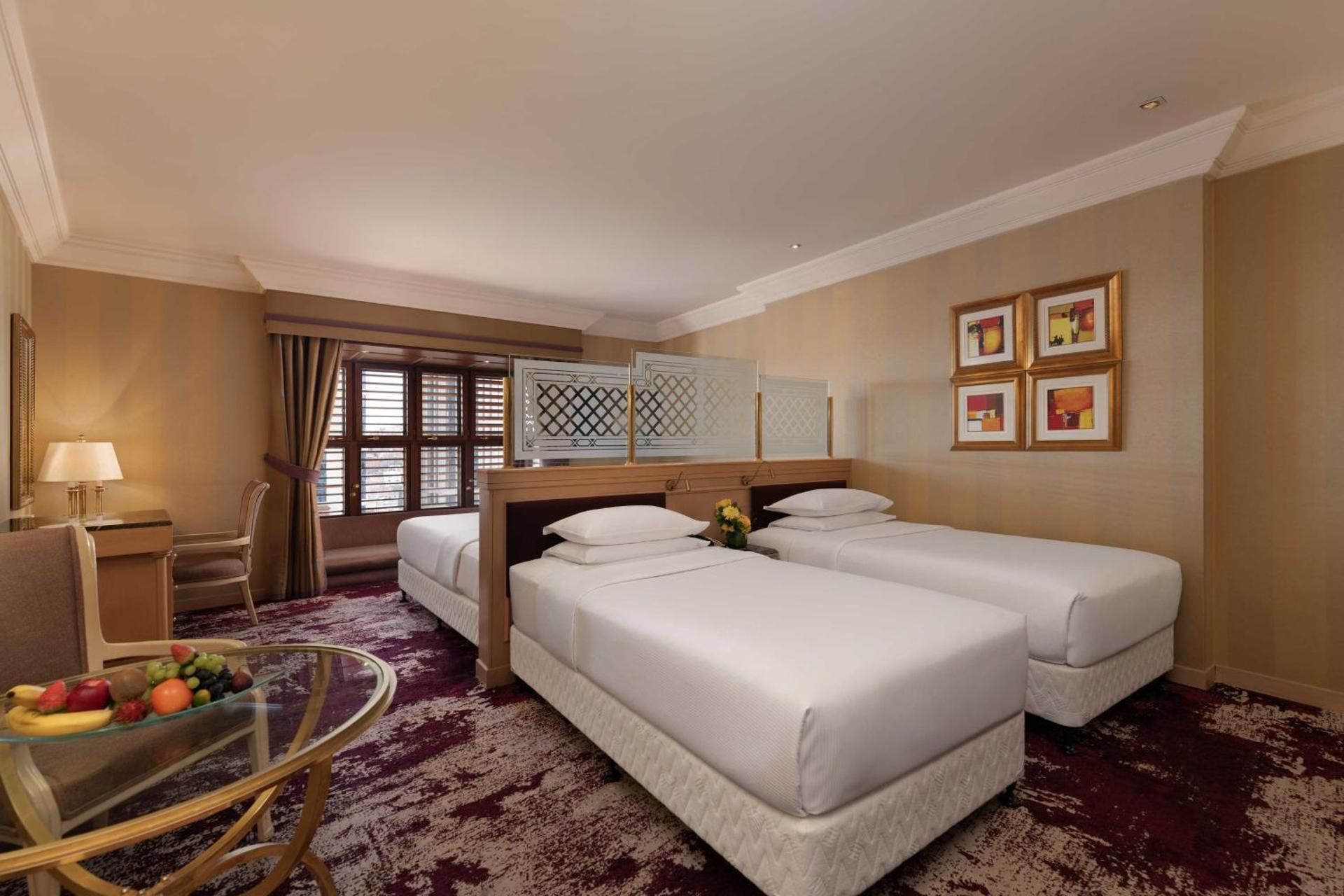 family room with four single beds