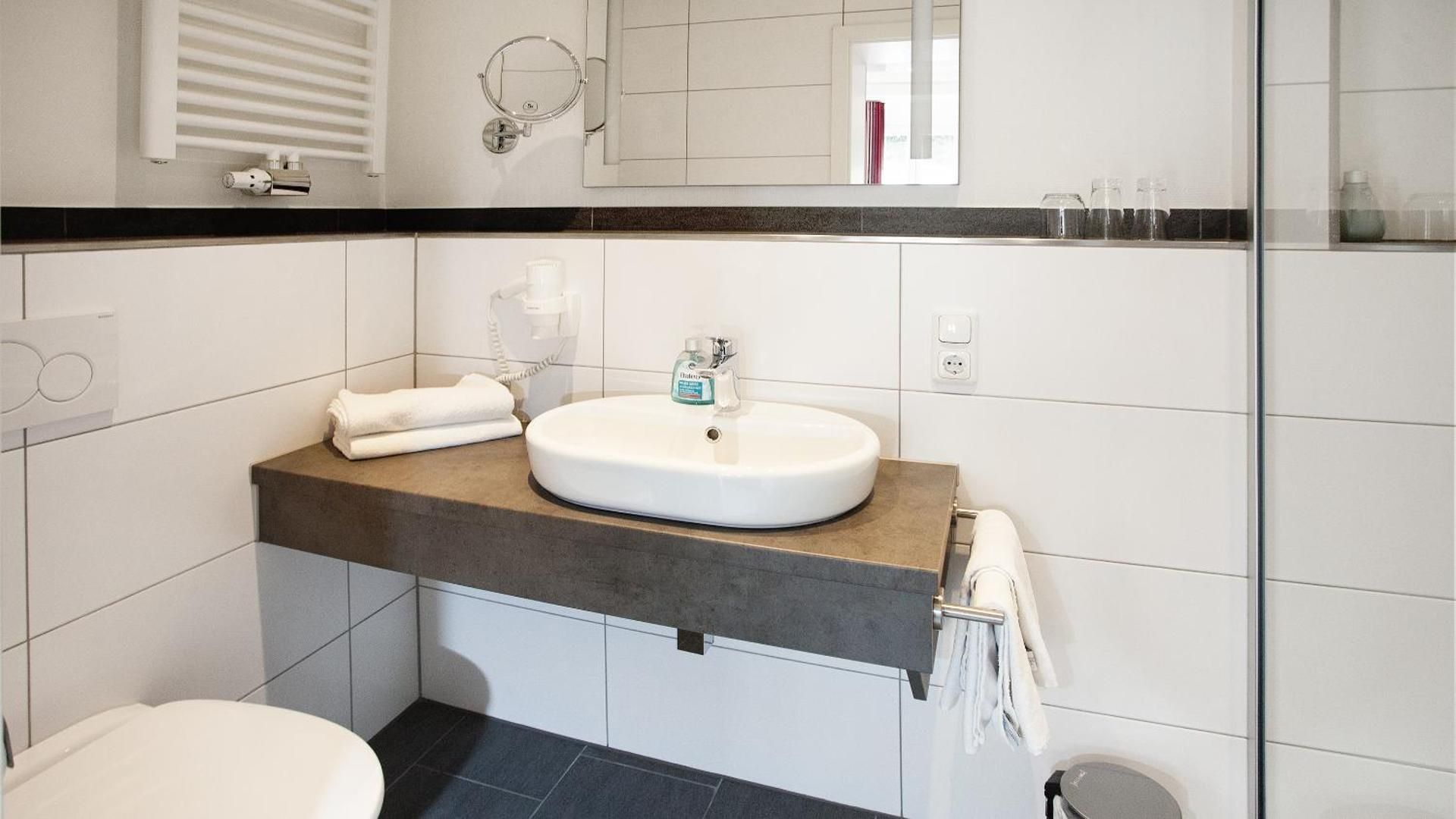 Hotel Zur Post Trier Einzelzimmer-Budget-Eigenes Badezimmer 3