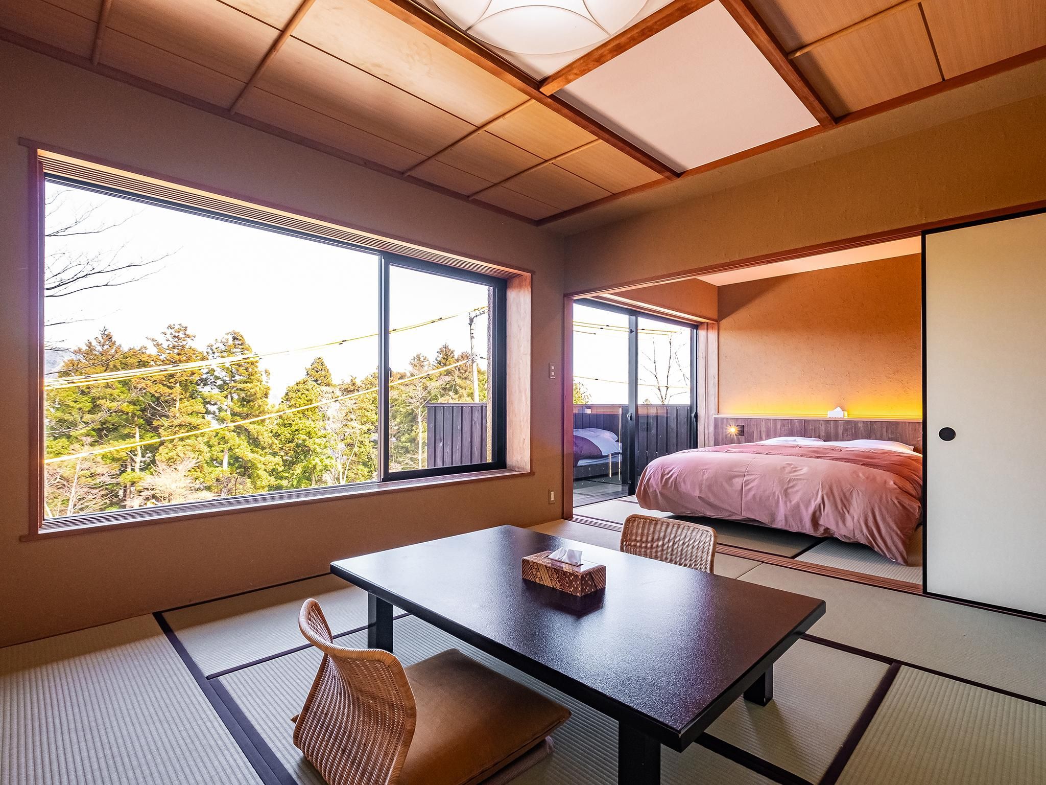 Japanese-Western Queen Double Room 46 Sqm - Separate Guest Room with Open-Air Bath