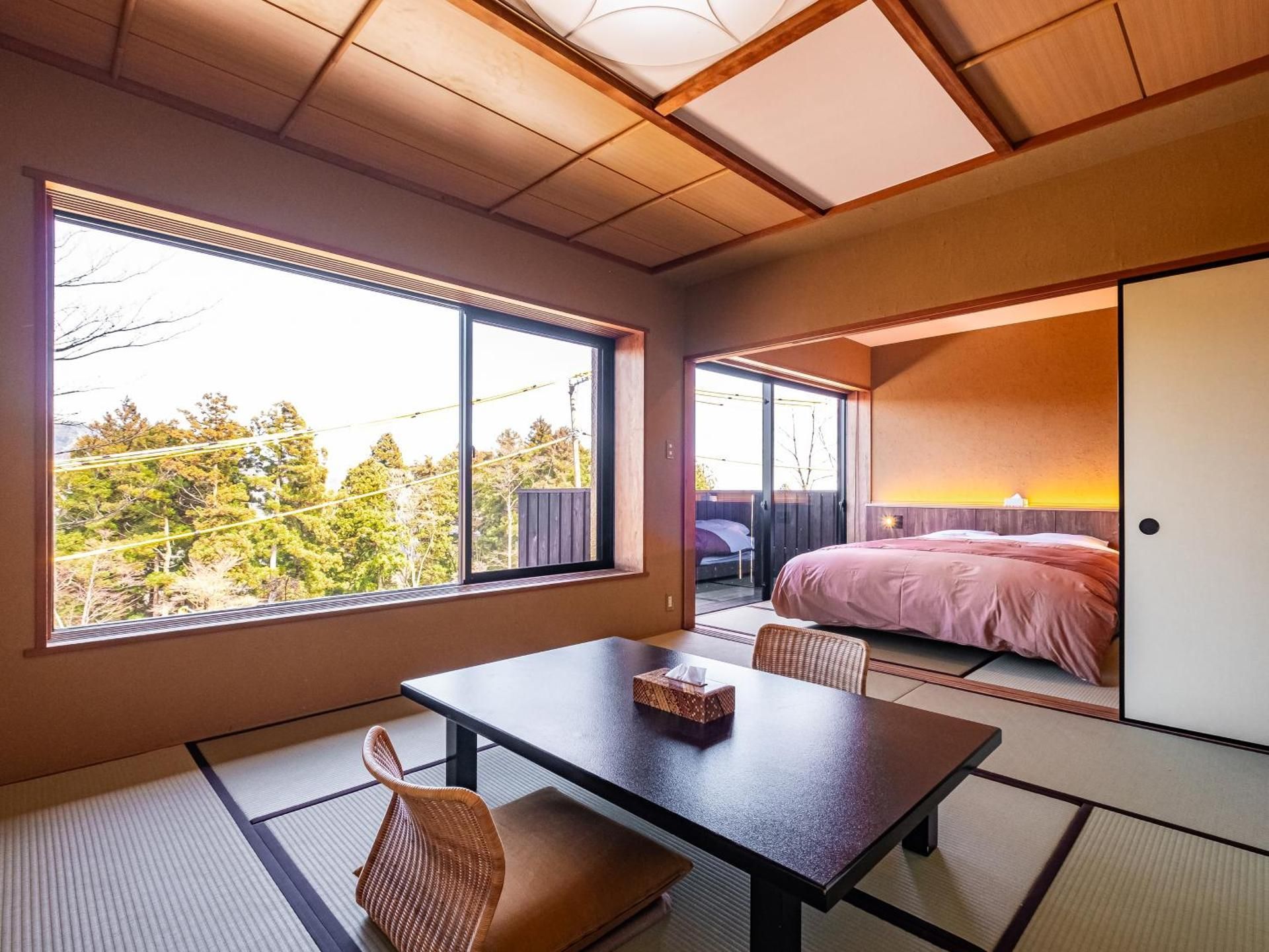 Japanese-Western Queen Double Room 46 Sqm - Separate Guest Room with Open-Air Bath for 2 People