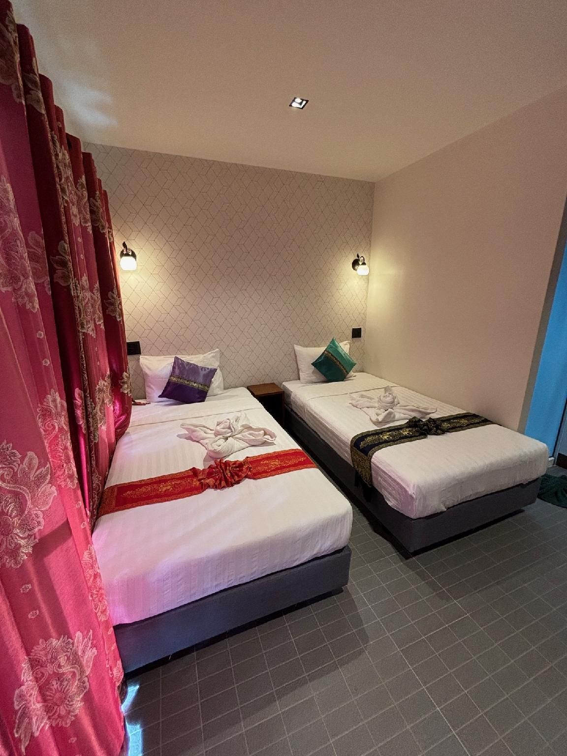 Twin Bed Room With Air conditioning