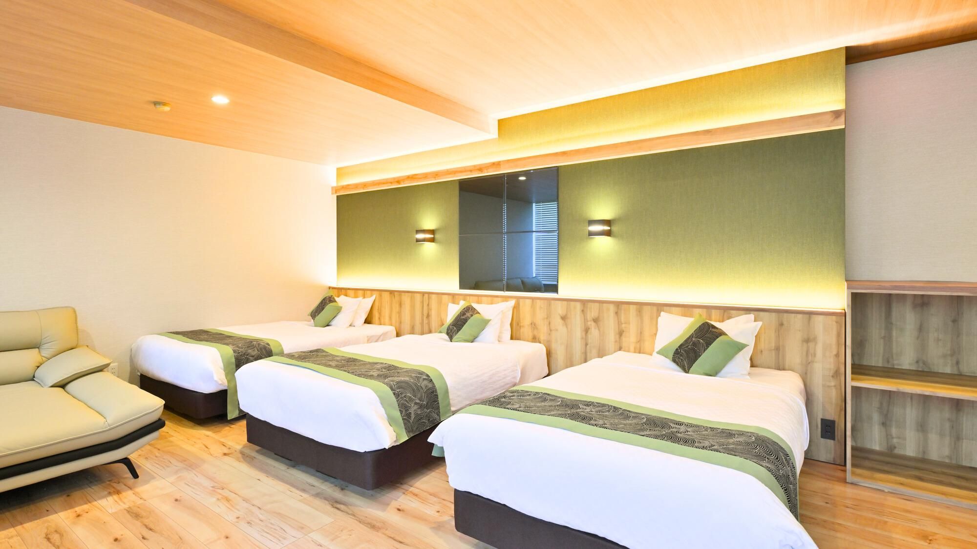 Western Modern Japanese-Western Suite with Semi Open-Air Bath