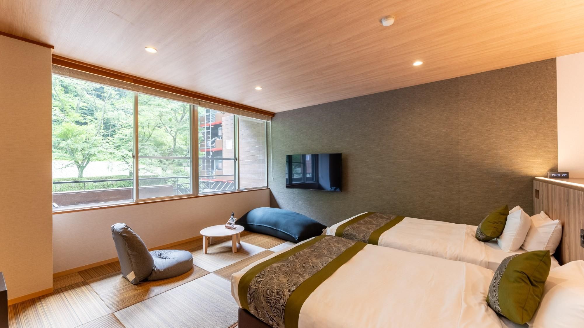 Western Modern Japanese-Western Junior Suite with Open-Air Bath and Terrace