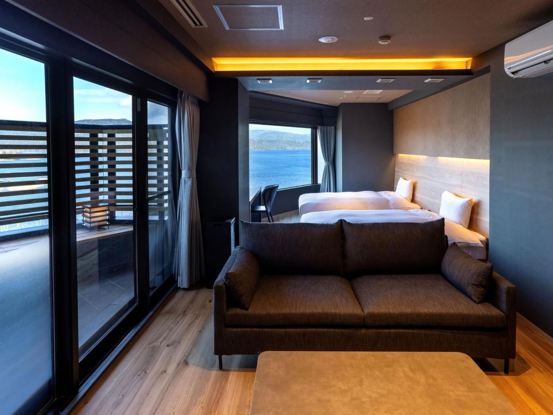 Twin Room with Open Air Bath - Non-Smoking - Buffet Breakfast + Buffet Dinner Included