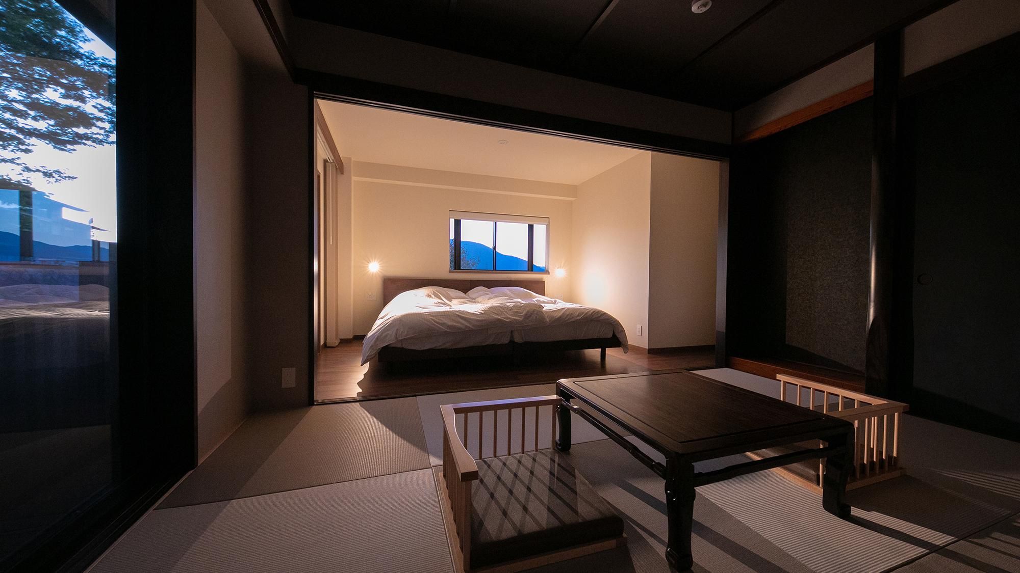 Mount Yufu View Japanese Style Suite with Open-Air Bath