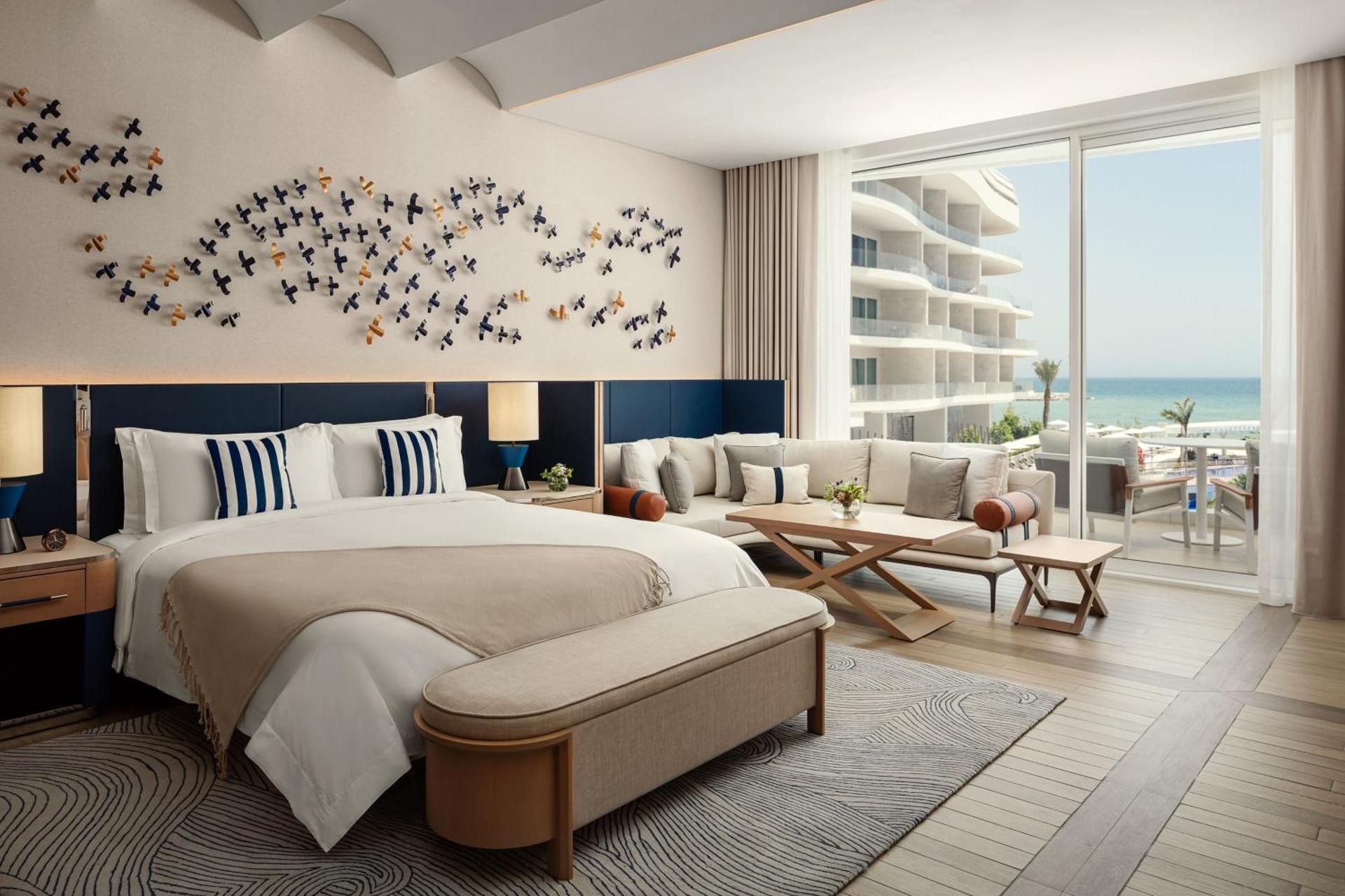 Palm Duplex Two-Bedroom Suite with Balcony and Sea View