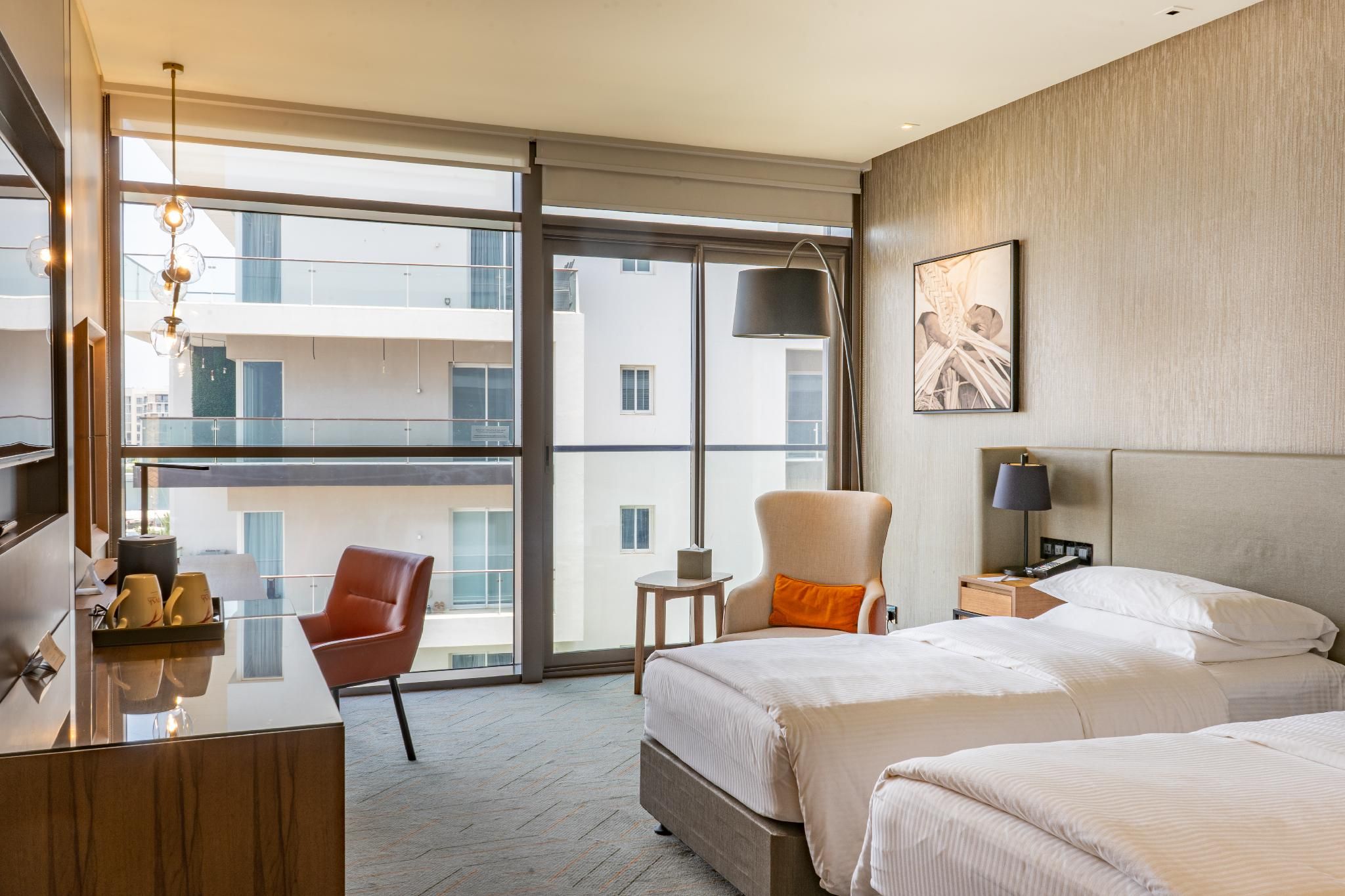 Mysk Al Mouj Hotel Deluxe Twin Room Community View