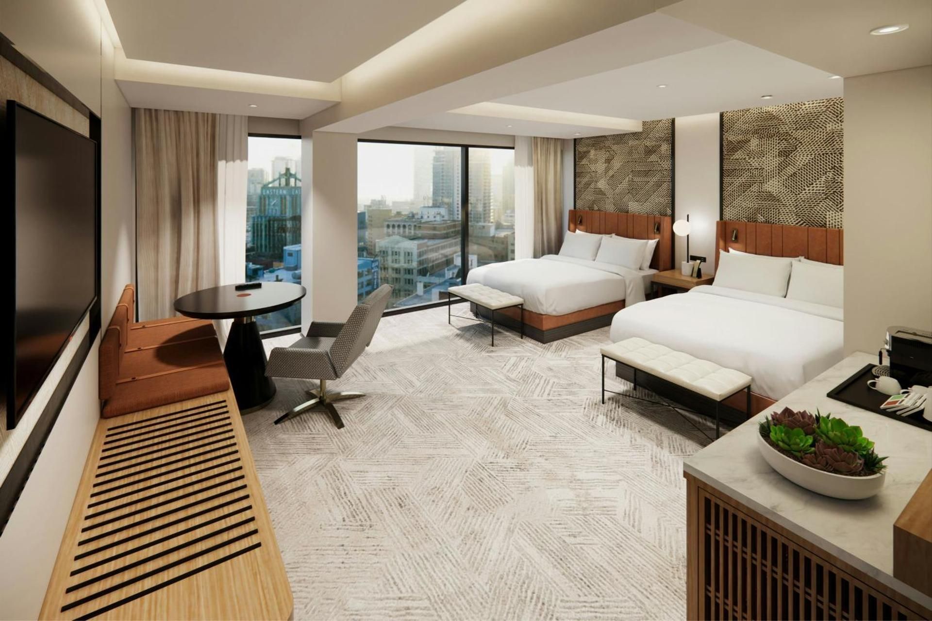 Club Queen, Club Lounge access, Guest Room, 2 Queen