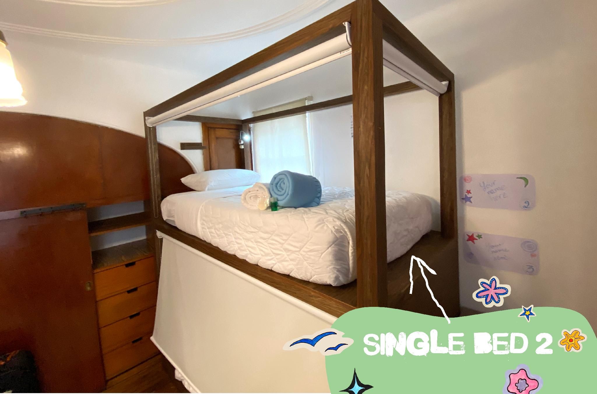Single Bed in 4-Bed Mixed Dorm