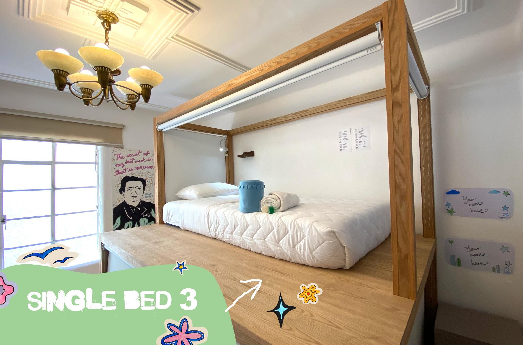 Single Bed in 4-Bed Shared Bedroom