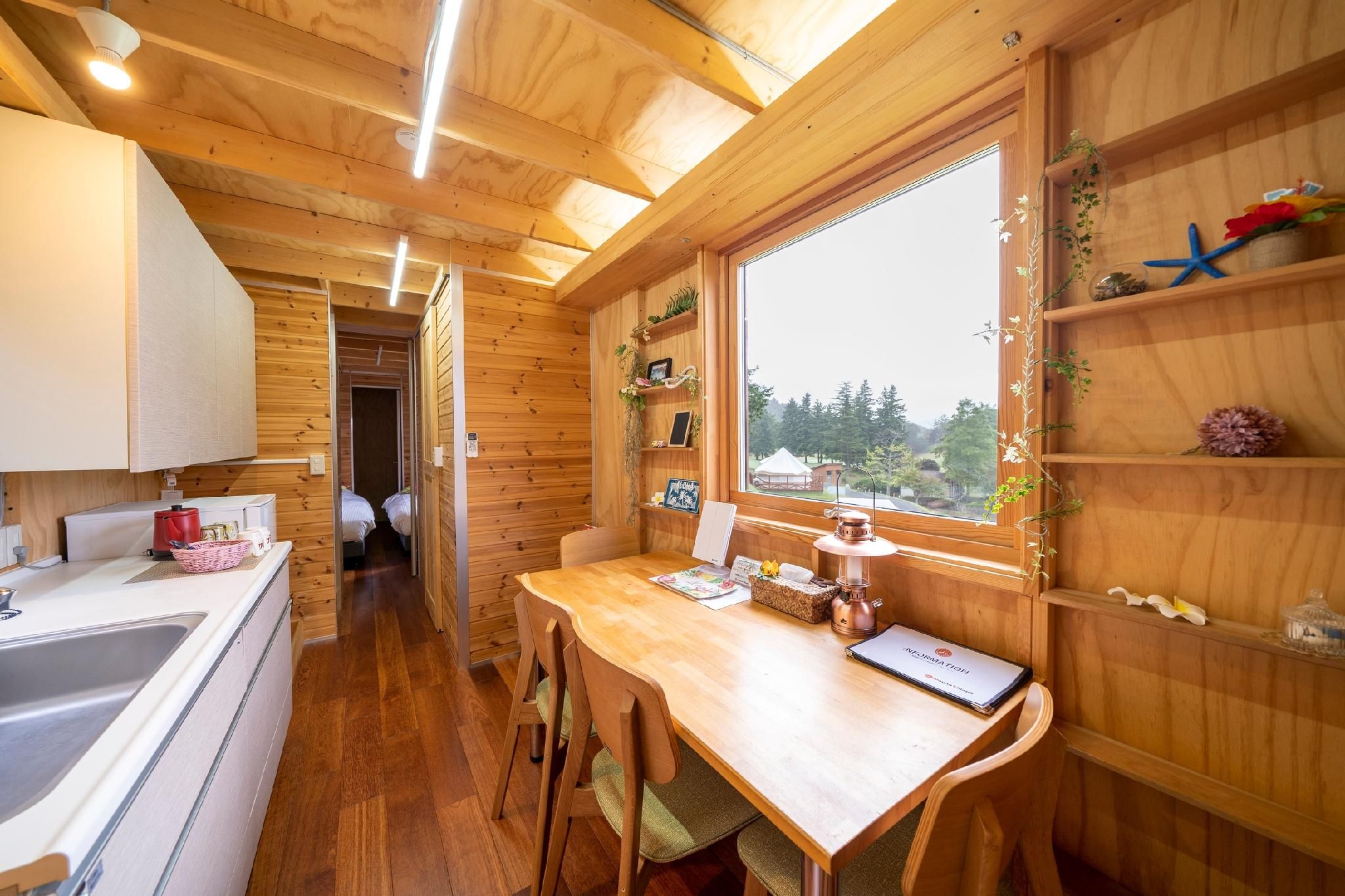 Wood Cabin with Toilet and Shower Booth - Non-Smoking