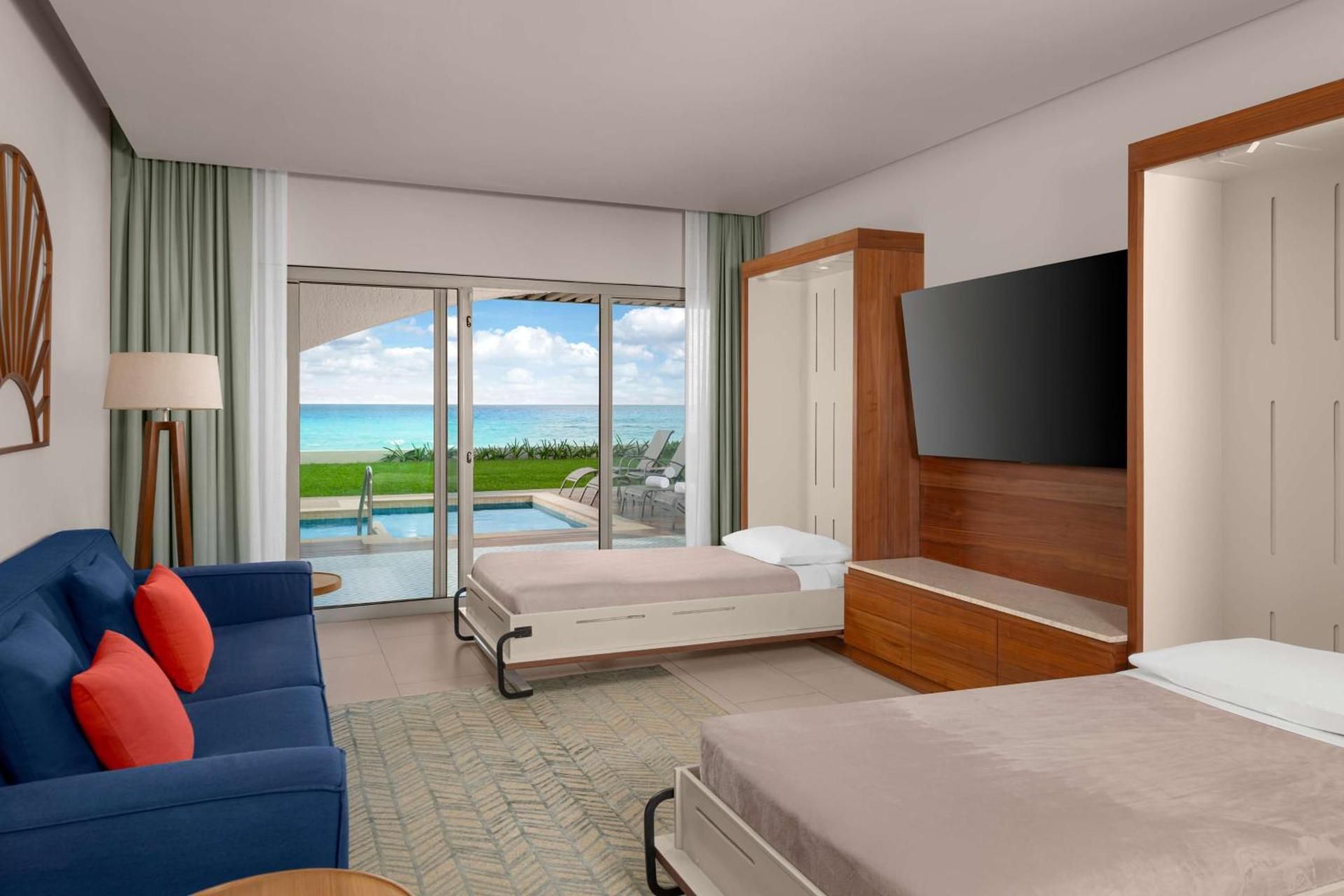 Enclave Beach Front Two-Bedroom Suite with Pledge Pool and One-King Bed - Two Murphy Beds or Two Queen Beds