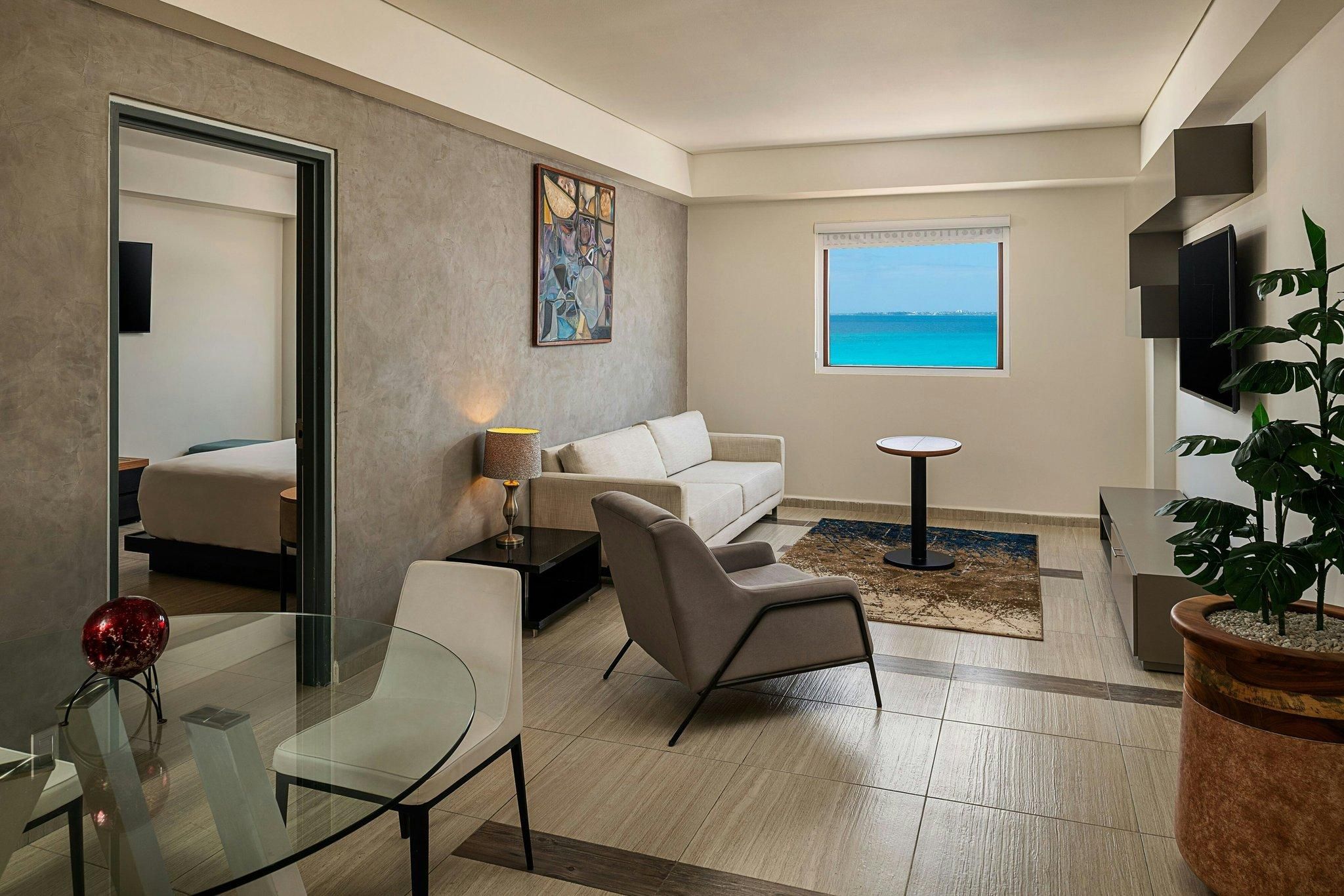 jr suite ocean view, junior suite, 1 king, ocean view, high floor