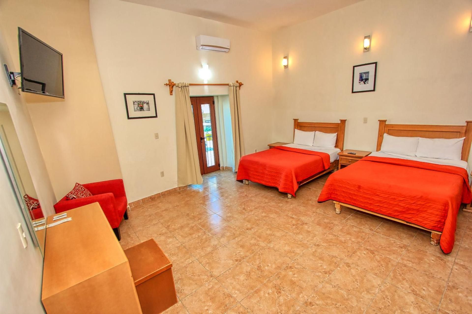 Double Room with Two Double Beds with Balcony