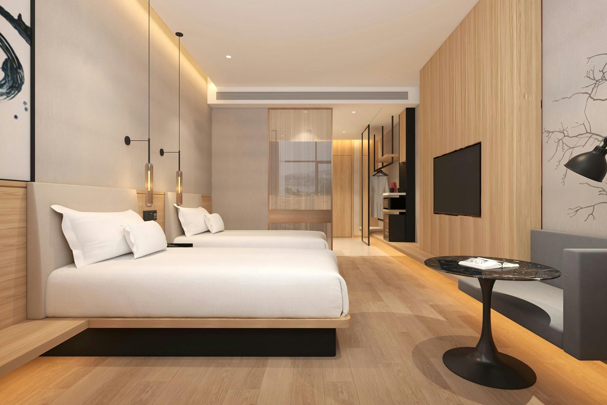 Comfort Twin, Guest room, 2 Twin, Atrium window