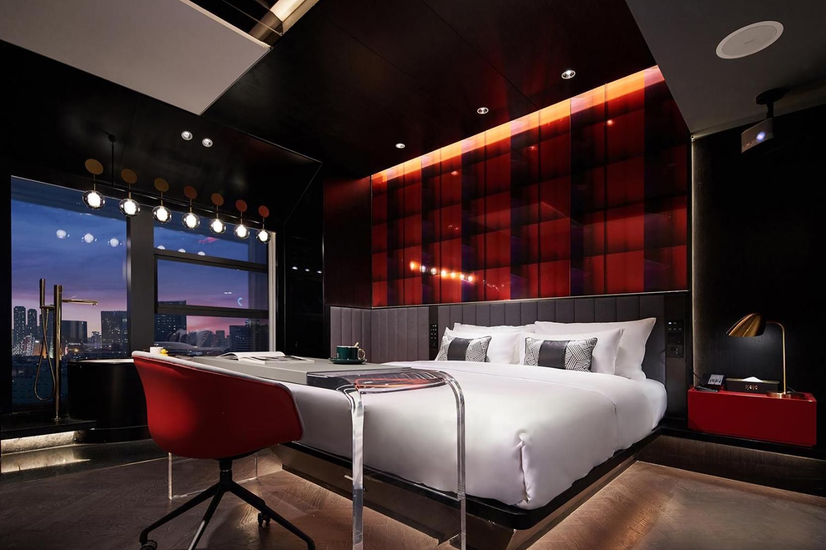Red & Black King Room