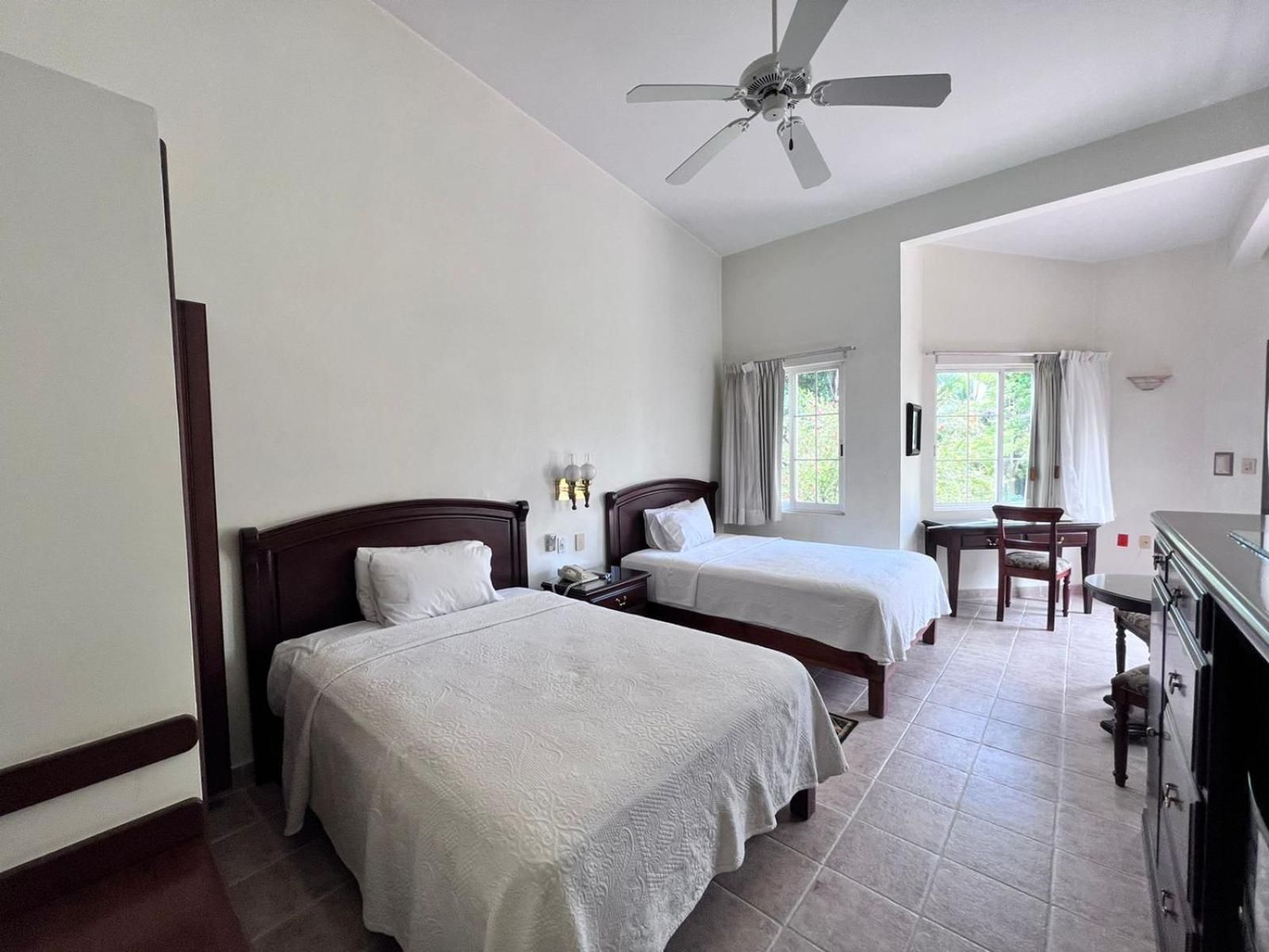 Double Room with Two Double Beds with Balcony