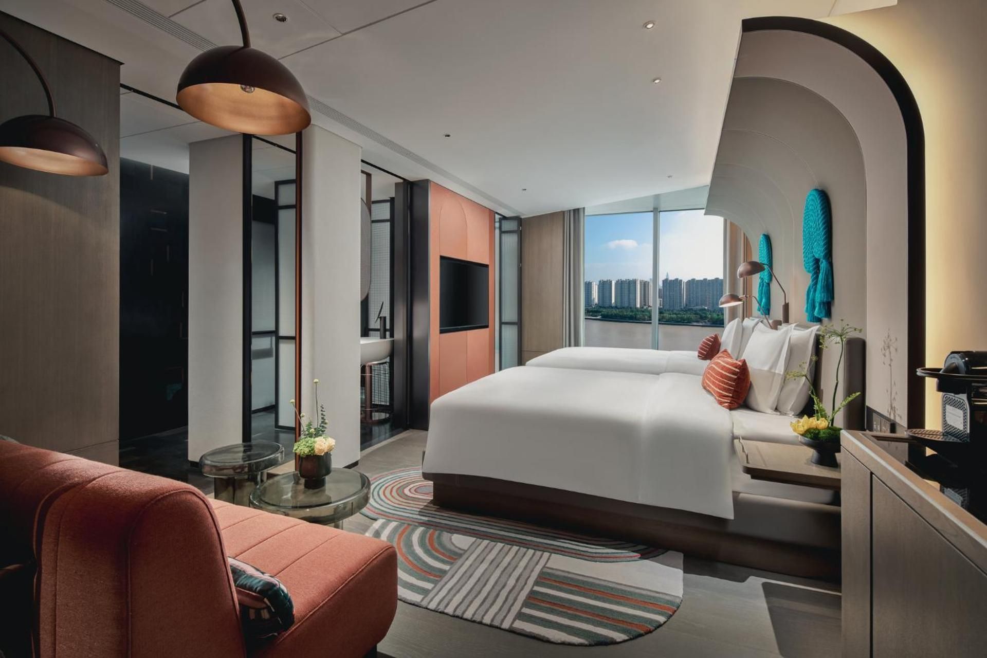 Standard Double Room with Two Double Beds and River View