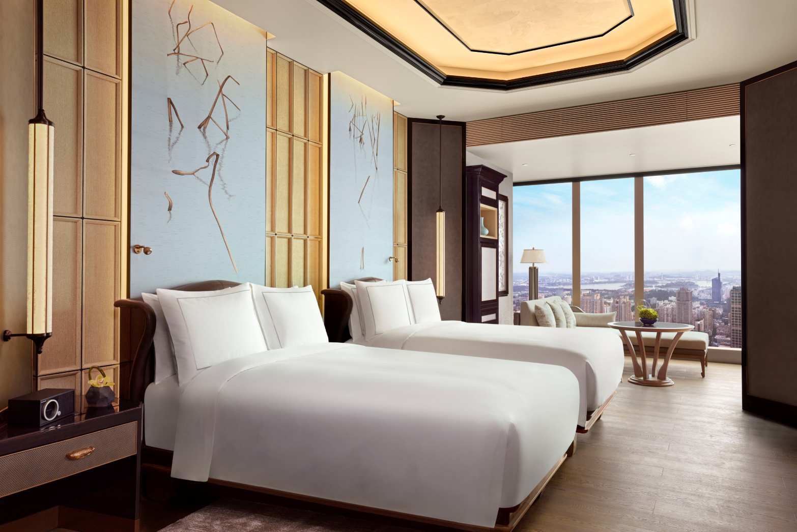 Club lounge access, Guest room, 2 Twin, Xuanwu Lake view
