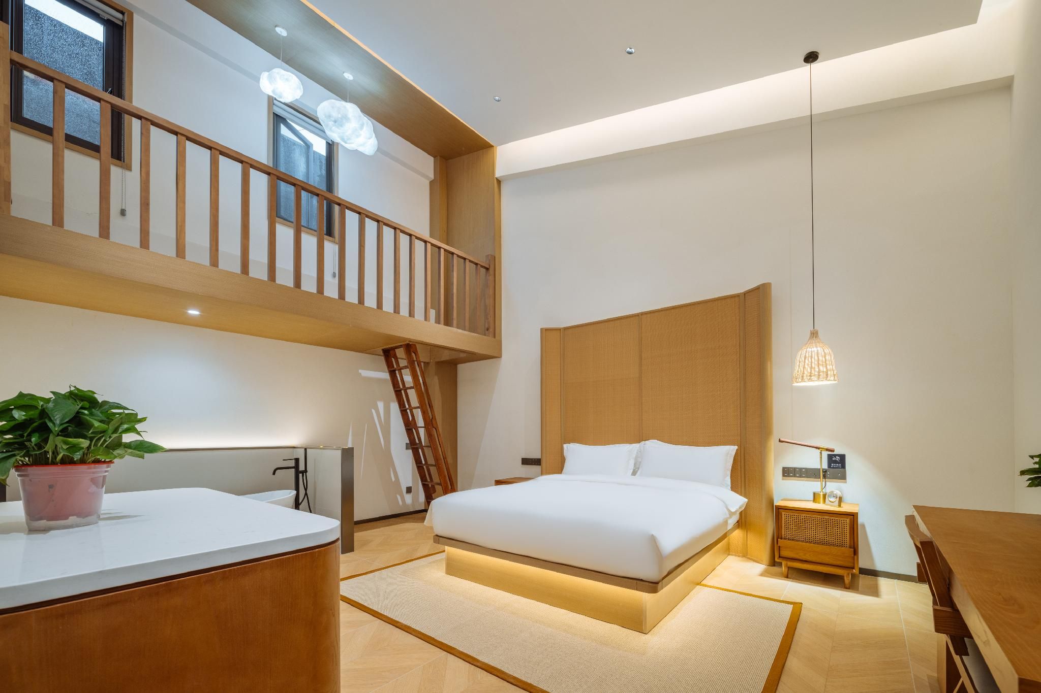 Loft with Bathtub