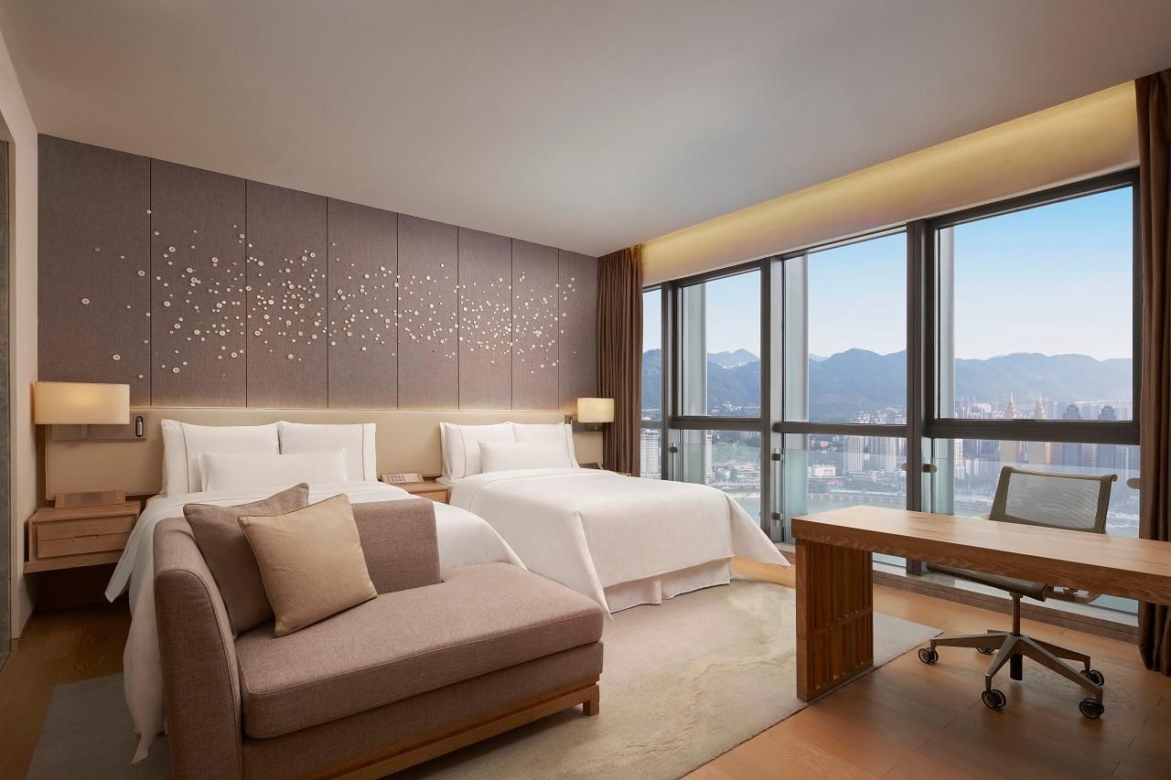Executive lounge access, Guest room, 2 Twin, River view