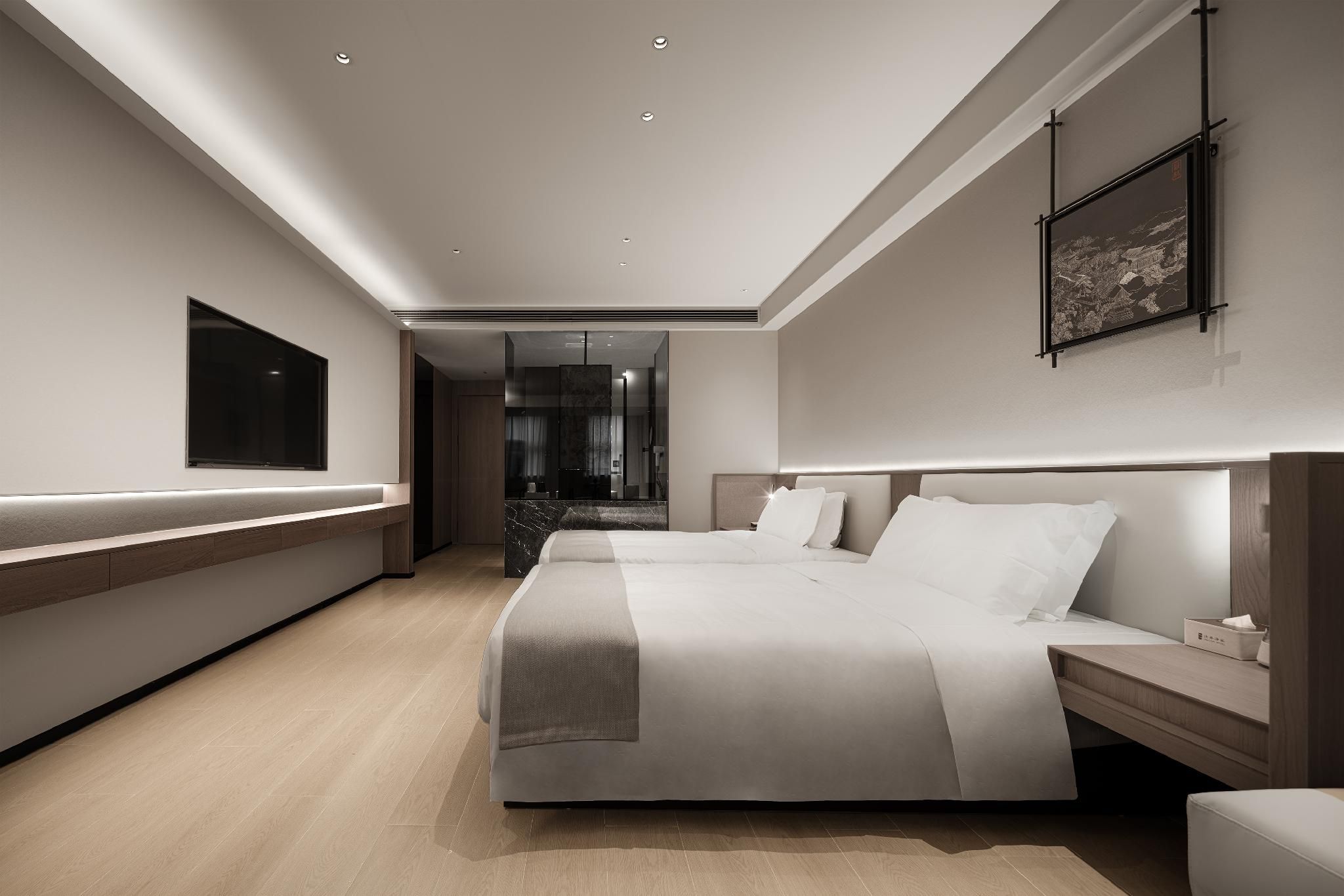 Elegant City View Twin Bedroom