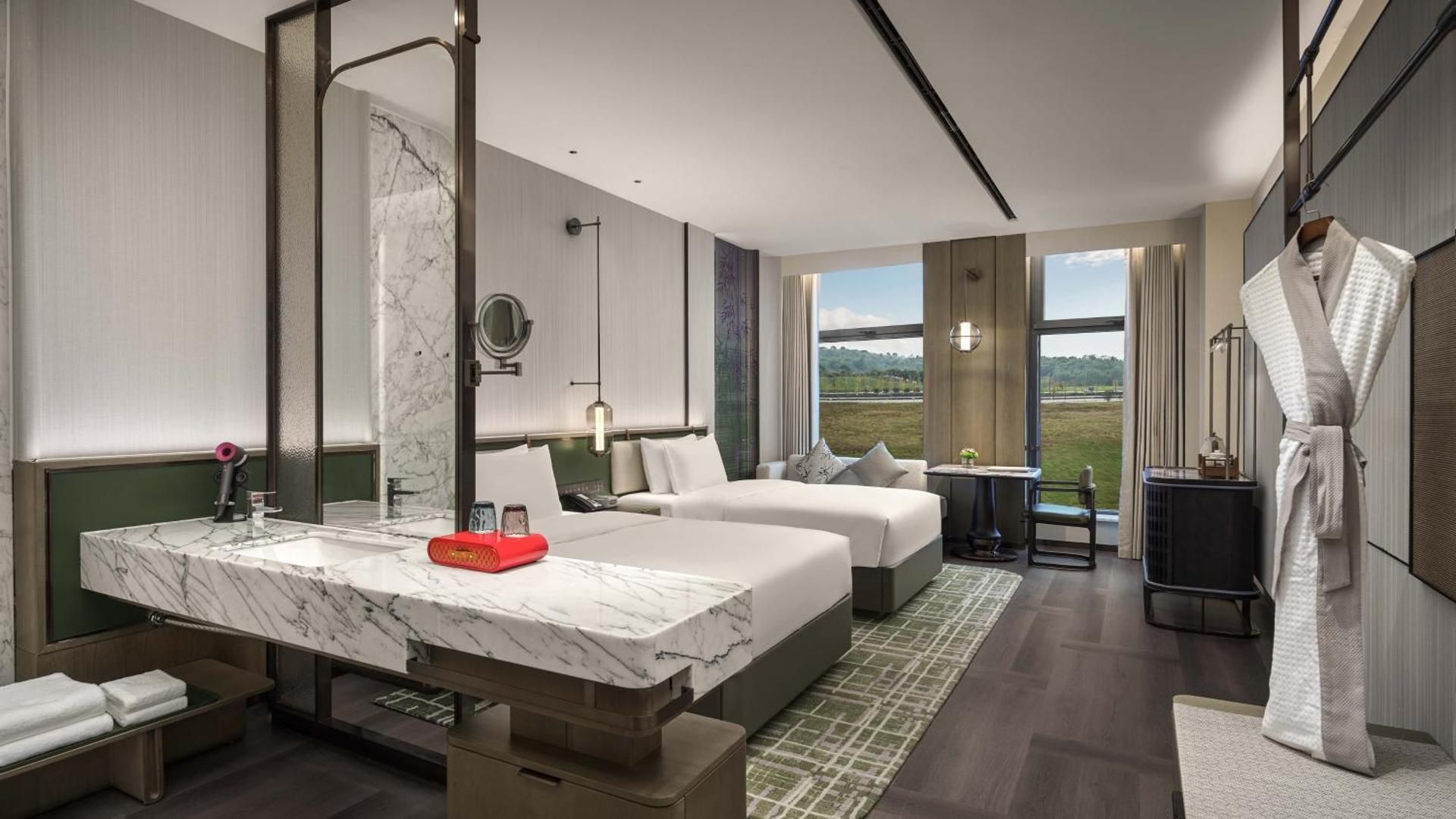 Standard Double Room with Two Double Beds and Mountain View