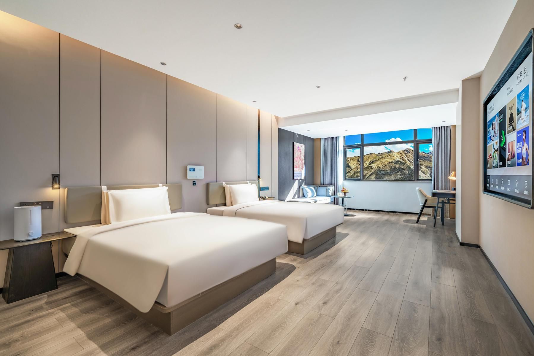 Atour Hotel Lhasa Liuwu Wanda JIMU Twin Room with Mountain View