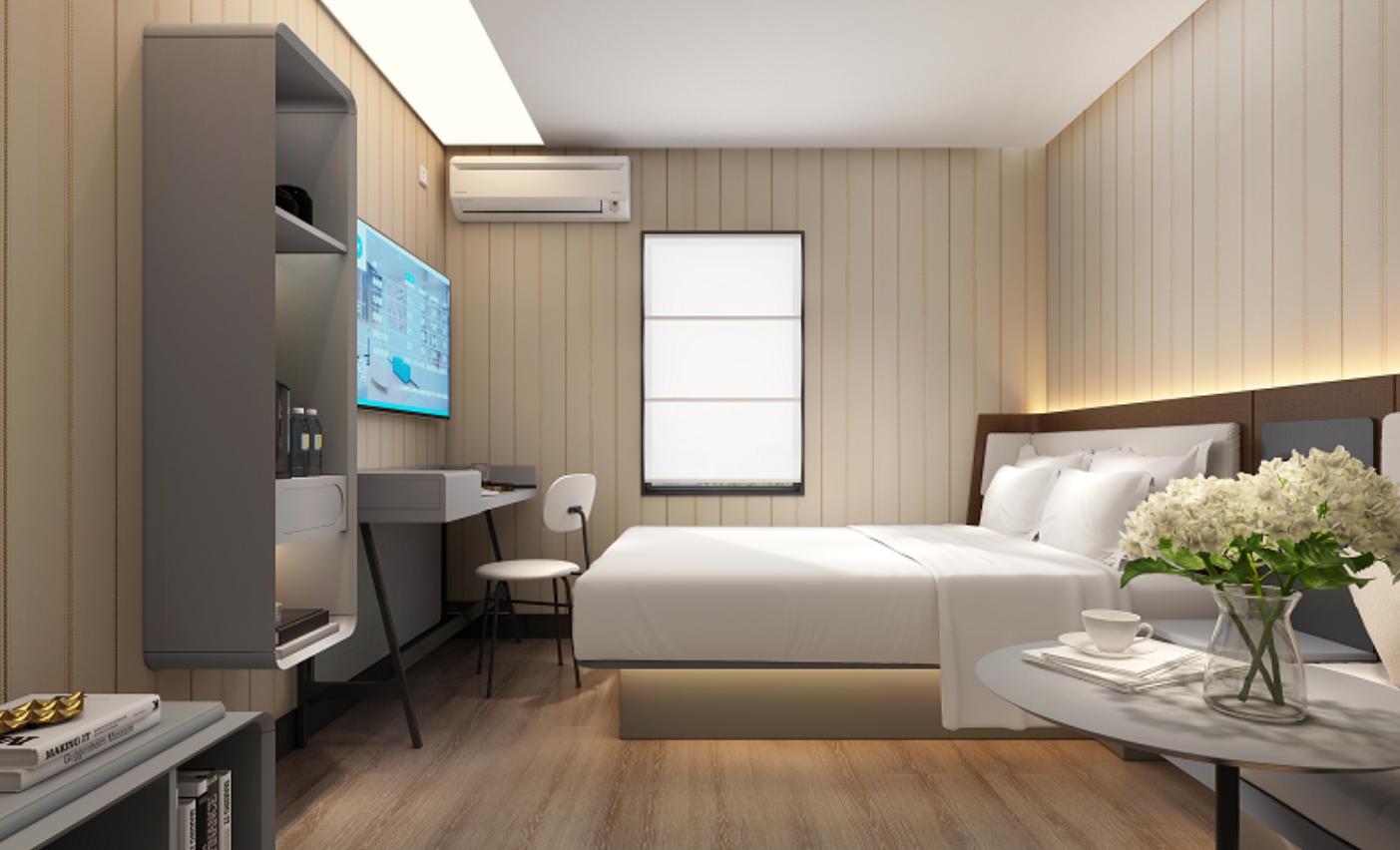 One Queen Bed