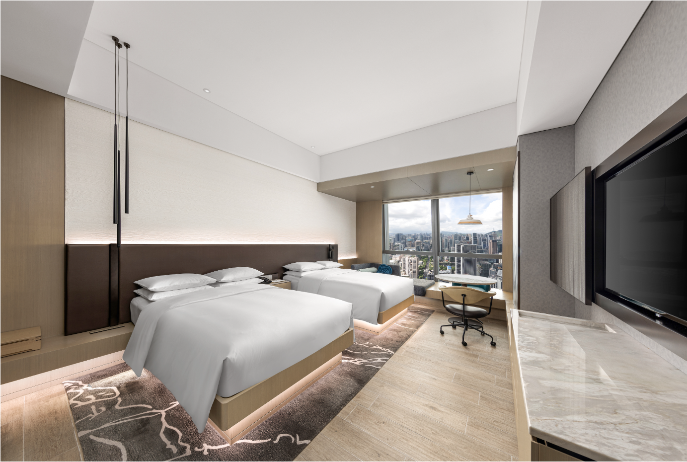 Guest room, 2 Double, City view