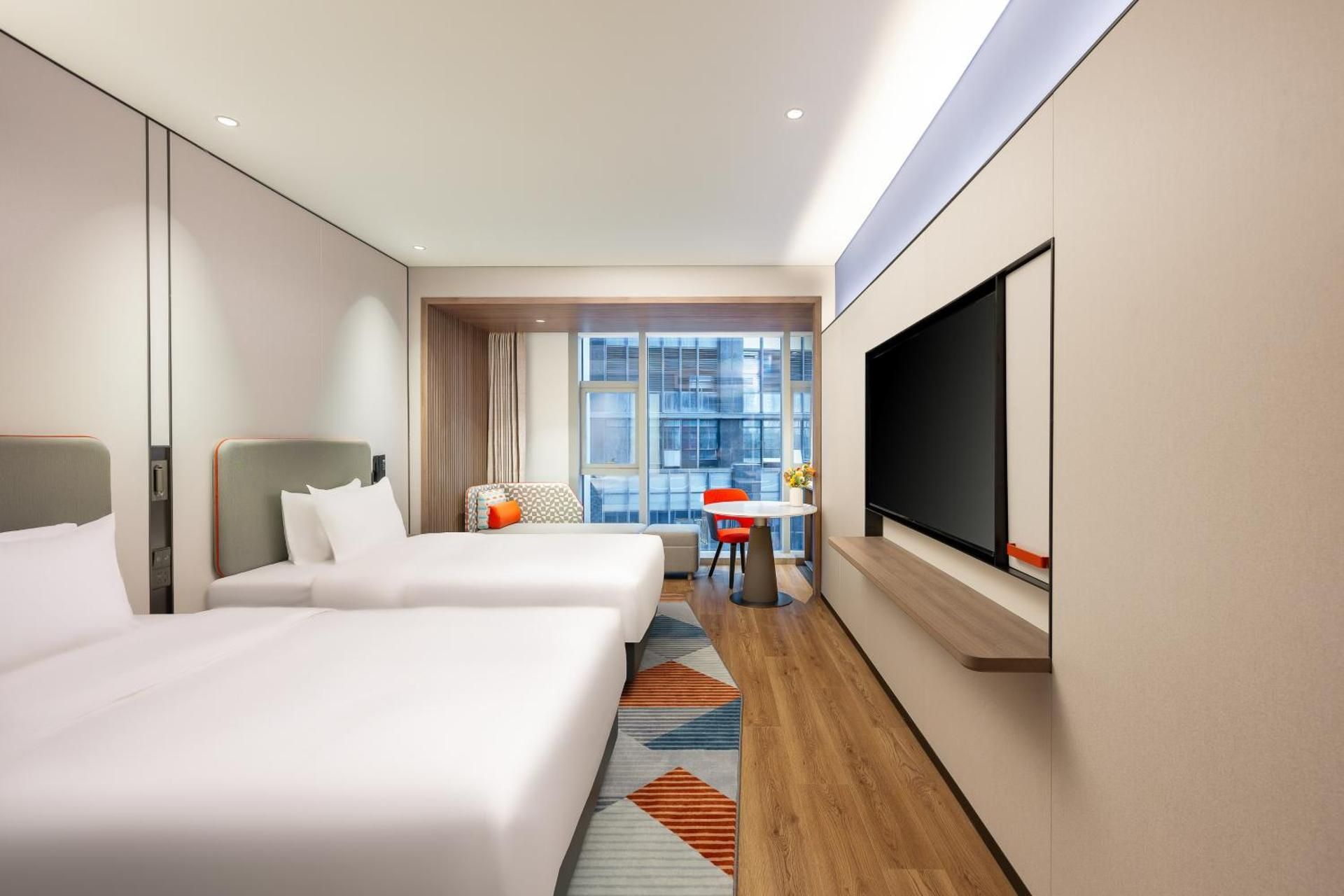 Standard Double Room with Two Double Beds and City View