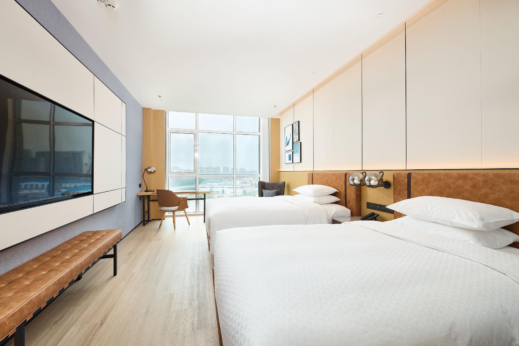 Premium Double Room, Guest room, 2 Double, City view