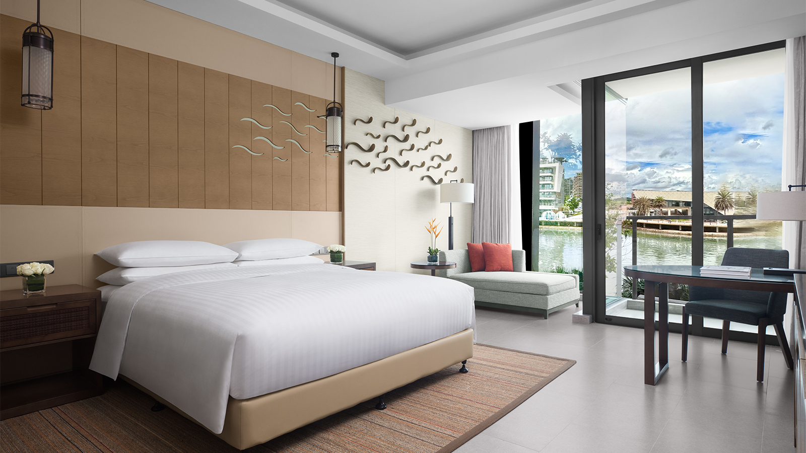 North Harbor King, Guest room, 1 King, Harbor view, North Tower, Balcony