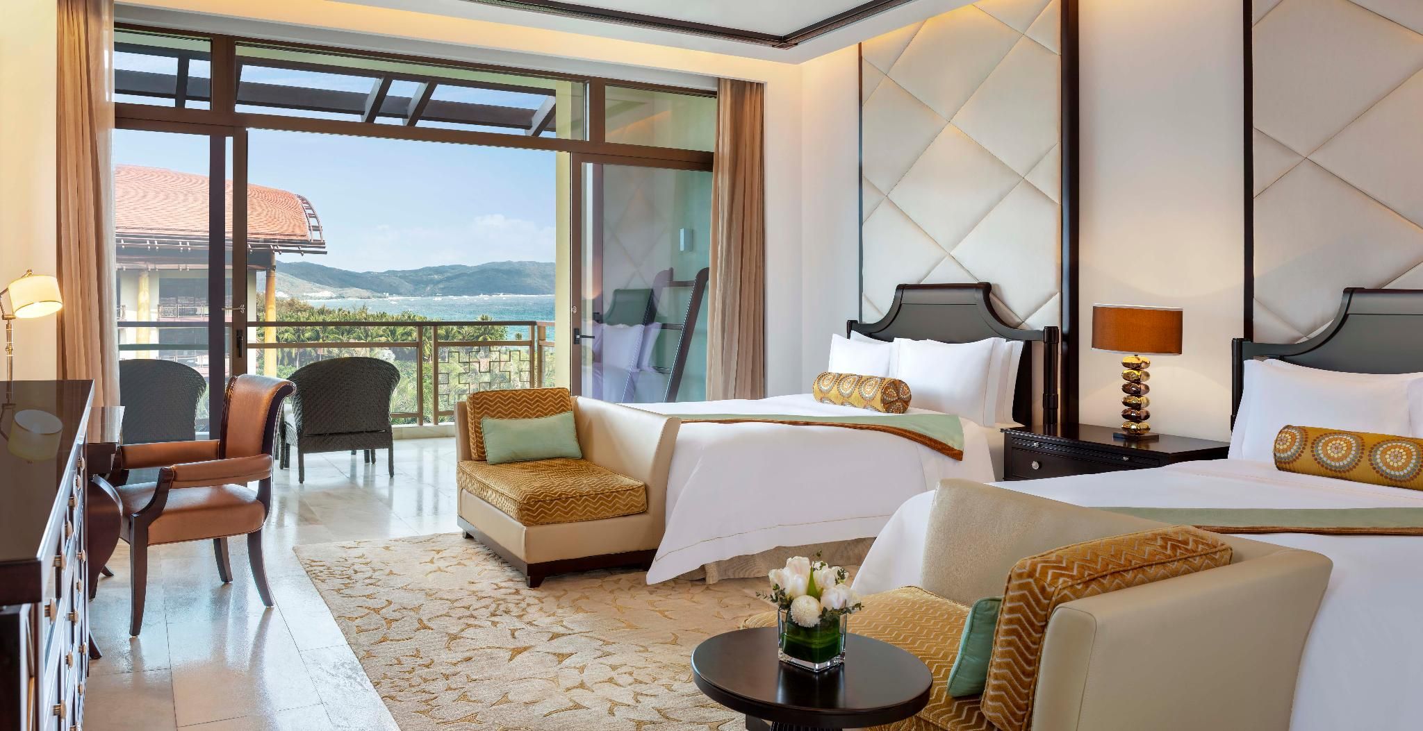 Deluxe Ocean View Room, Guest room, 2 Queen, Ocean view, Balcony